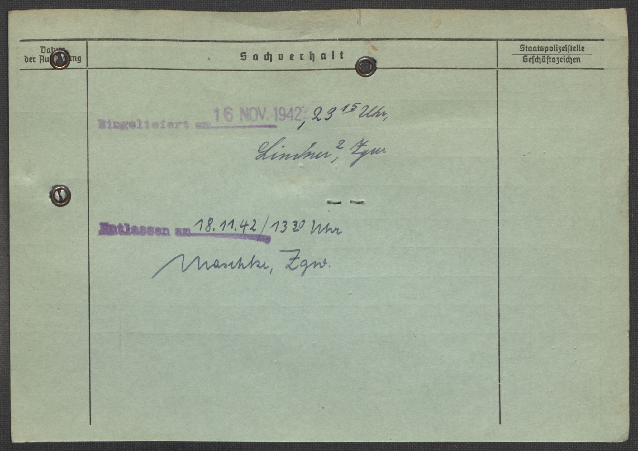 Befehlshaber der Sicherheitspolizei und des SD, RA/RAFA-5969/E/Ea/Eaa/L0010: Register over norske fanger i Møllergata 19: Sø-Å, 1940-1945, p. 1193