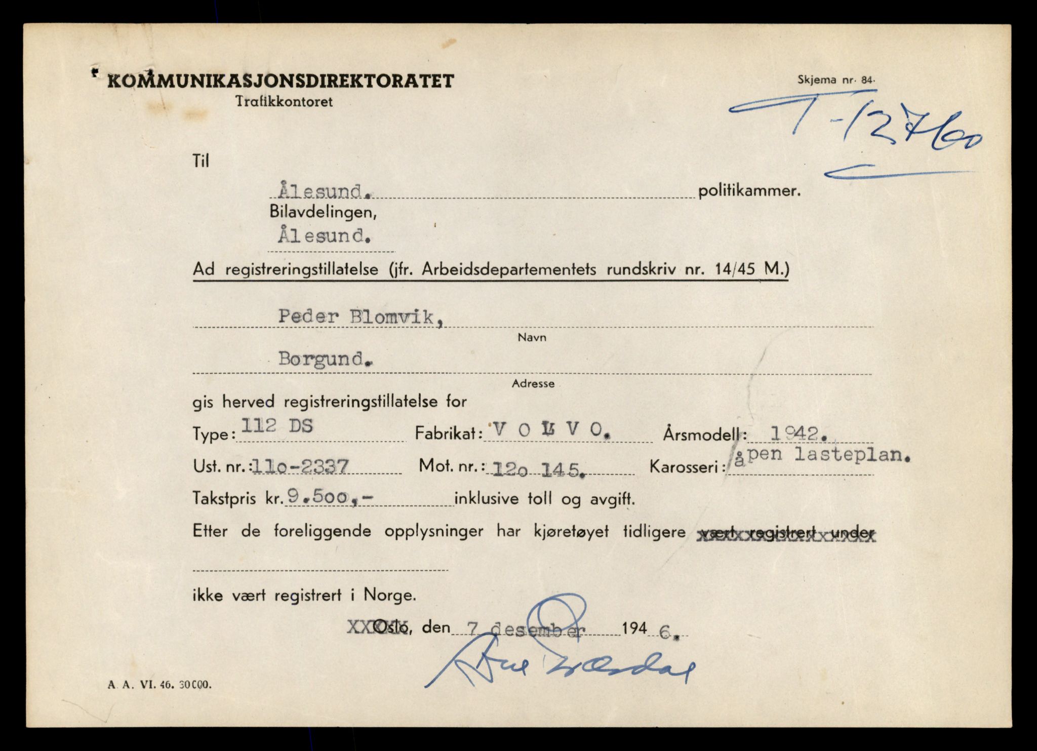 Møre og Romsdal vegkontor - Ålesund trafikkstasjon, AV/SAT-A-4099/F/Fe/L0035: Registreringskort for kjøretøy T 12653 - T 12829, 1927-1998, p. 2530