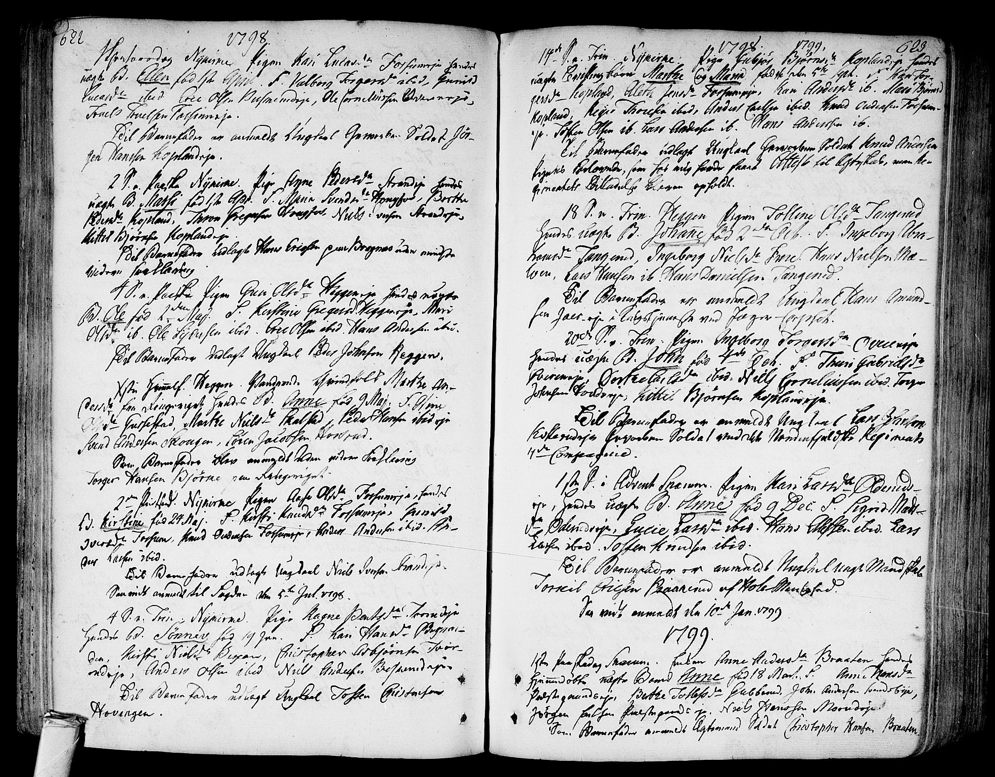 Modum kirkebøker, AV/SAKO-A-234/F/Fa/L0003: Parish register (official) no. 3, 1783-1819, p. 622-623