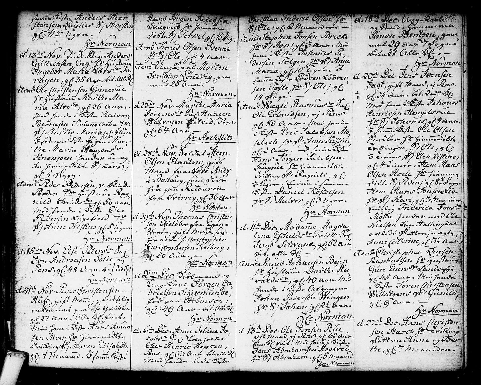 Kongsberg kirkebøker, SAKO/A-22/F/Fa/L0006: Parish register (official) no. I 6, 1783-1797, p. 314