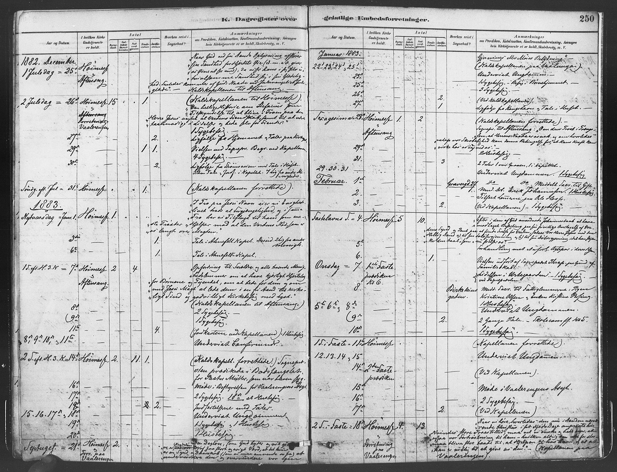 Gamlebyen prestekontor Kirkebøker, AV/SAO-A-10884/F/Fa/L0005: Parish register (official) no. 5, 1878-1889, p. 250