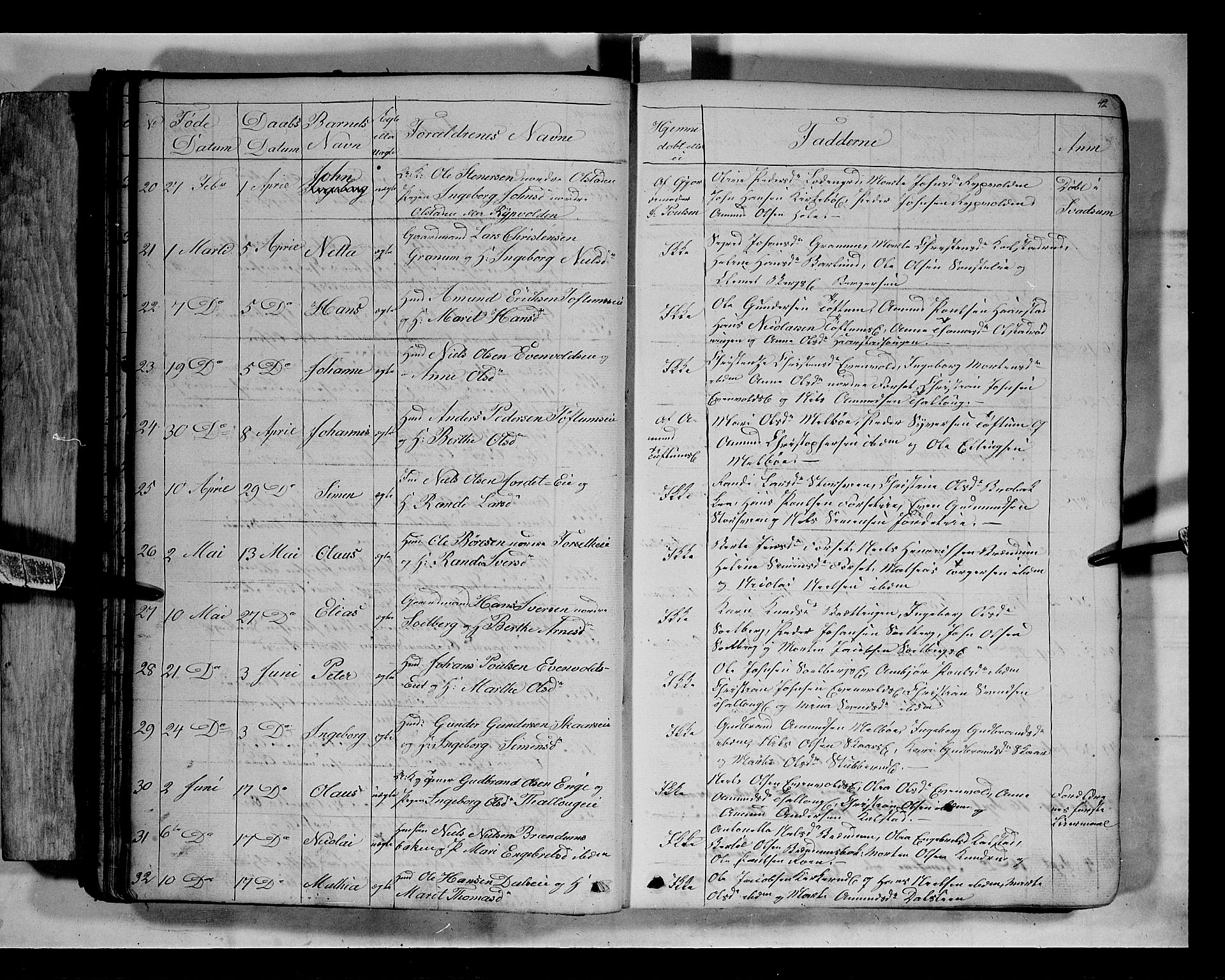 Gausdal prestekontor, AV/SAH-PREST-090/H/Ha/Hab/L0005: Parish register (copy) no. 5, 1846-1867, p. 42