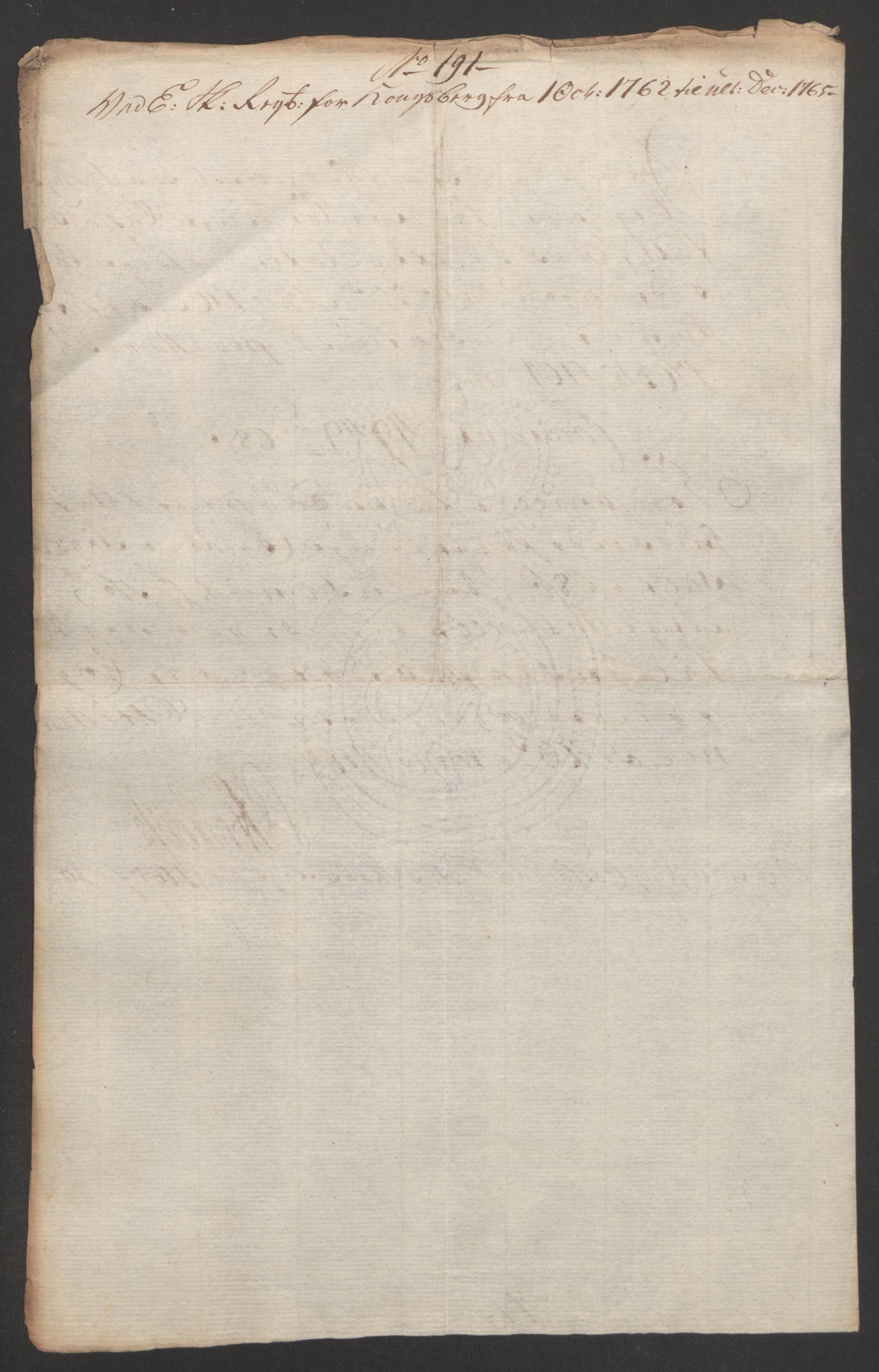 Rentekammeret inntil 1814, Reviderte regnskaper, Bergverksregnskaper, RA/EA-3222/R/Rc/Rca/L0843: Ekstraskatt, 1762-1765, p. 859