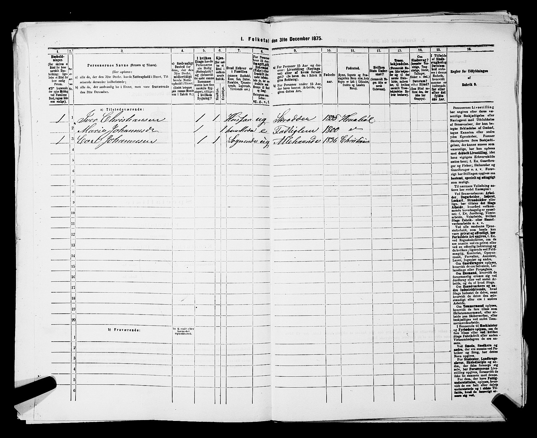 RA, 1875 census for 0204B Vestby/Hølen, 1875, p. 14