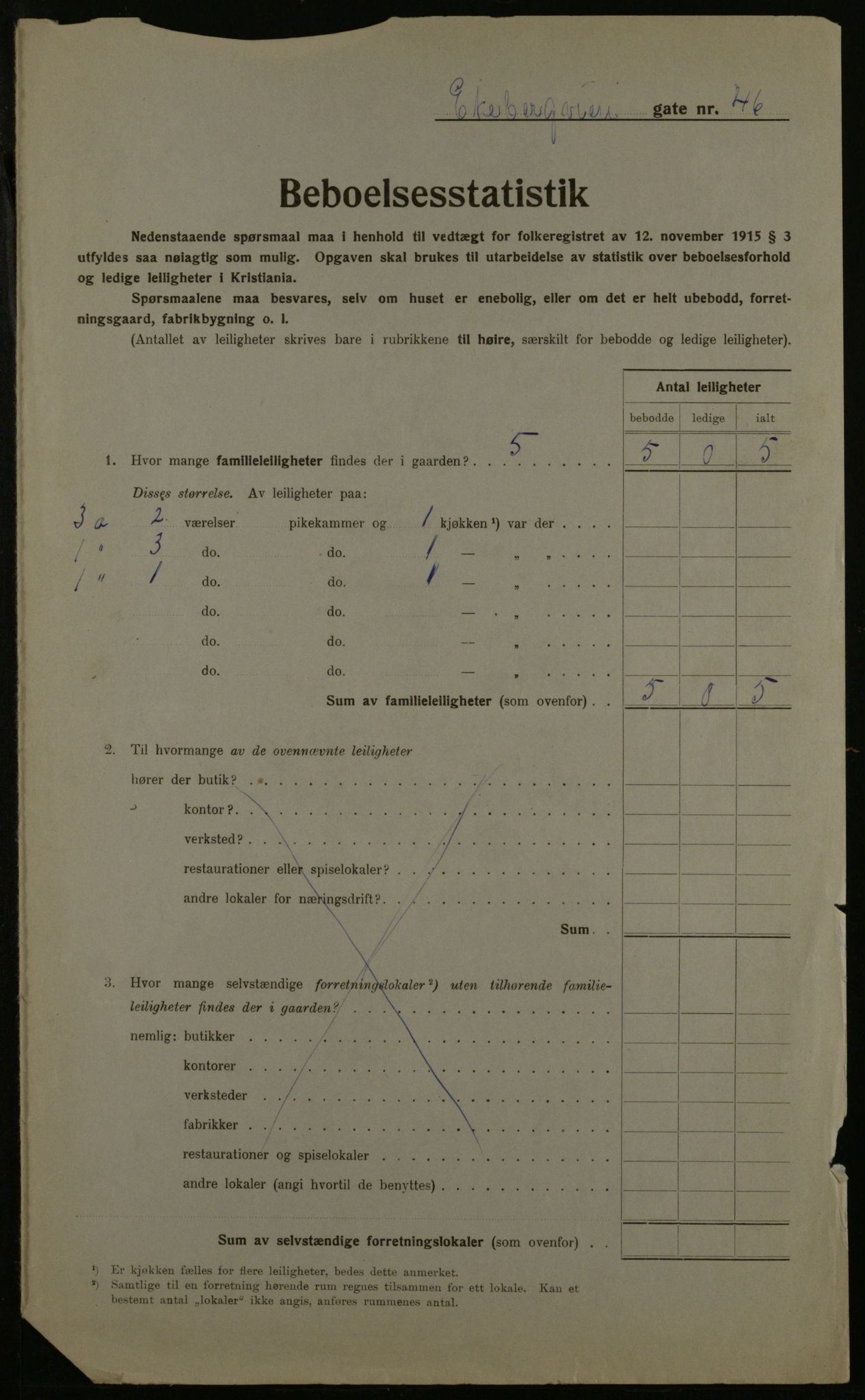 OBA, Municipal Census 1923 for Kristiania, 1923, p. 22764