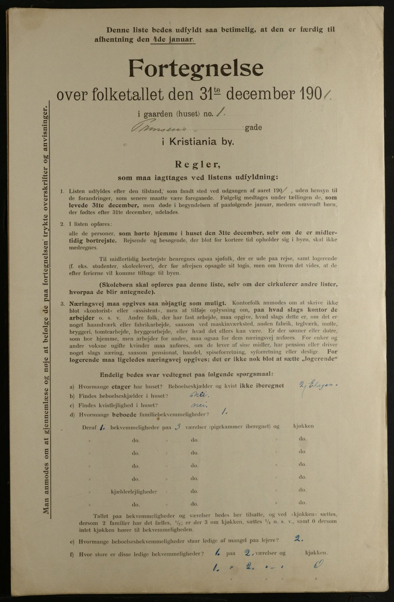 OBA, Municipal Census 1901 for Kristiania, 1901, p. 12468