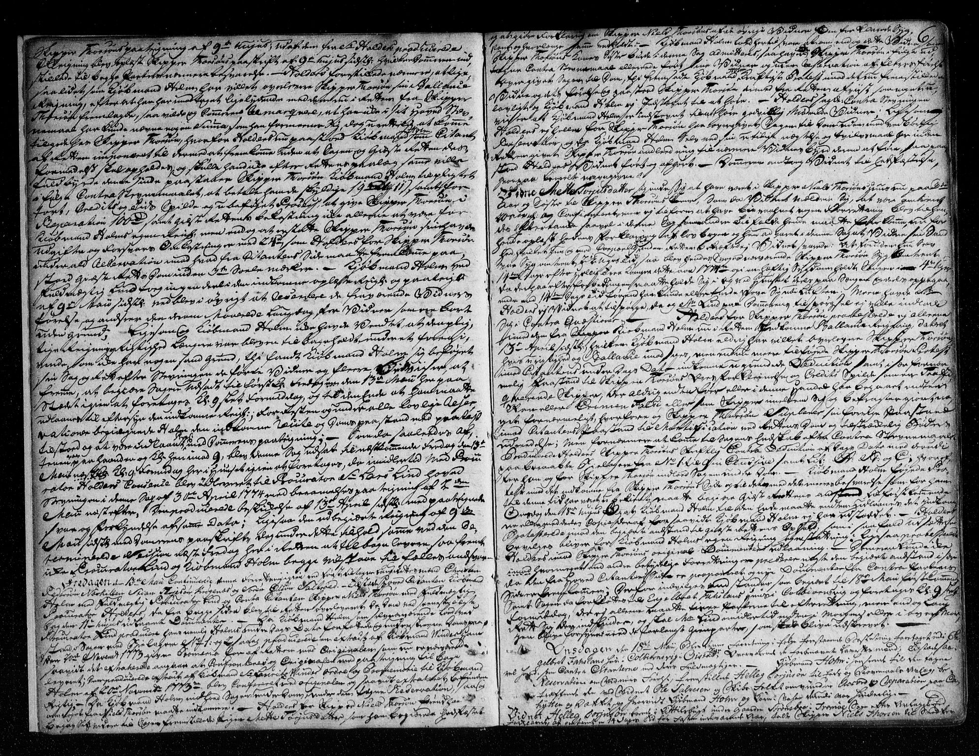 Nedenes sorenskriveri før 1824, SAK/1221-0007/F/Fa/L0034: Tingbok med register nr 29, 1774-1778, p. 5b-6a