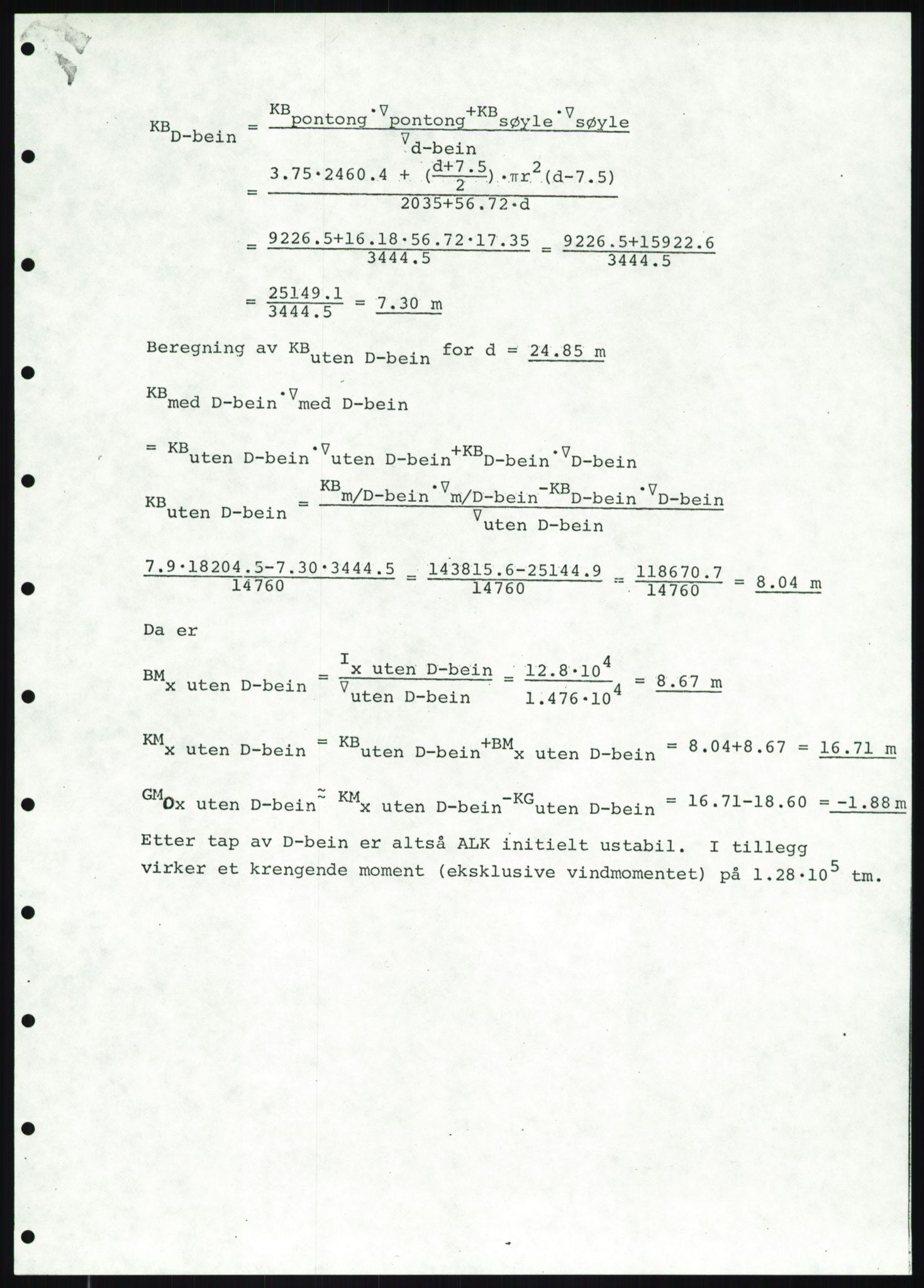 Justisdepartementet, Granskningskommisjonen ved Alexander Kielland-ulykken 27.3.1980, AV/RA-S-1165/D/L0019: S Værforhold (Doku.liste + S1-S5 av 5)/ T (T1-T2)/ U Stabilitet (Doku.liste + U1-U5 av 5), 1980-1981, p. 670