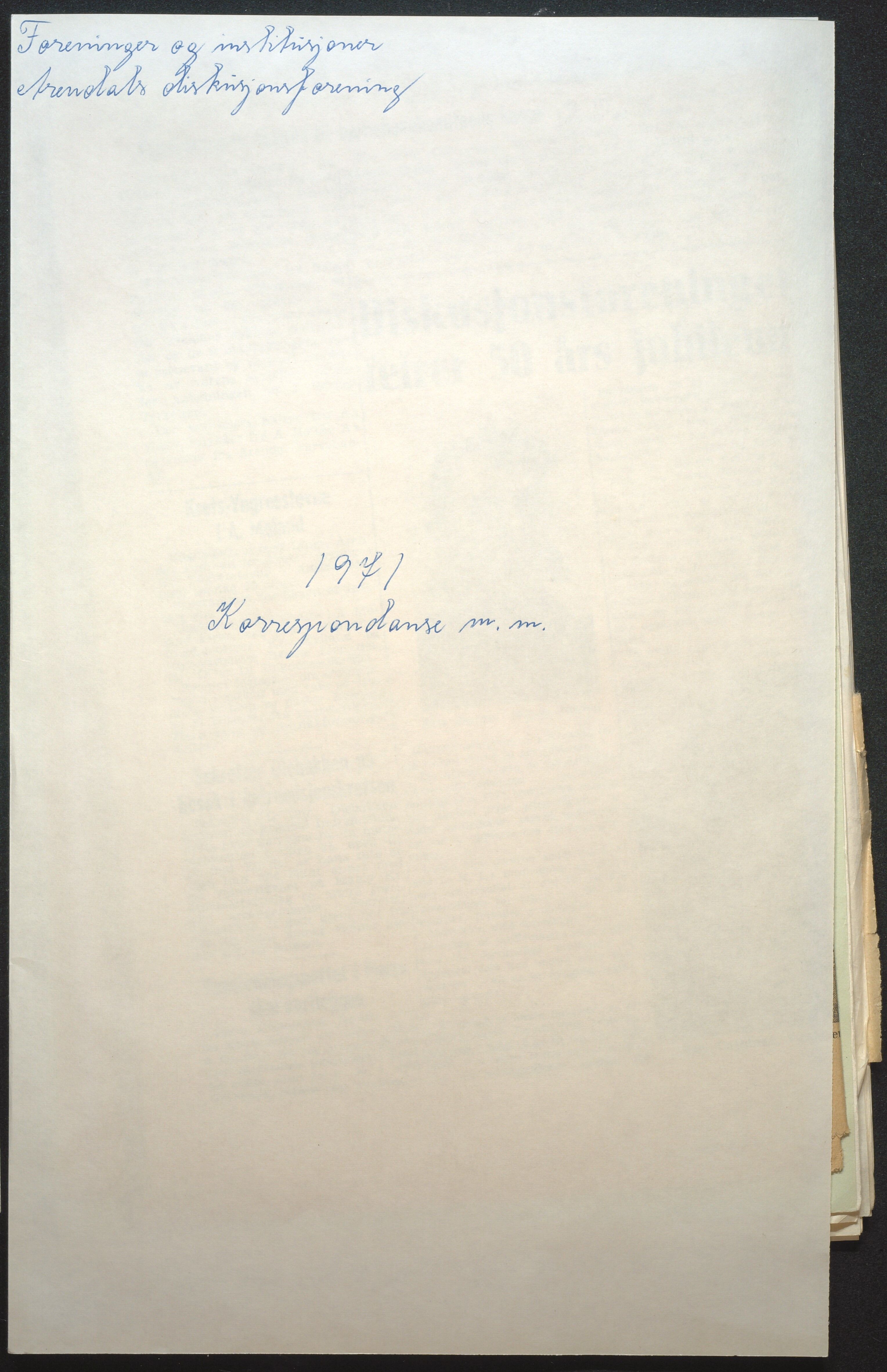 Samling av foreningsarkiv. A-Å, AAKS/PA-1059/F/L0012: Foreninger, Arendal, 1969-1976