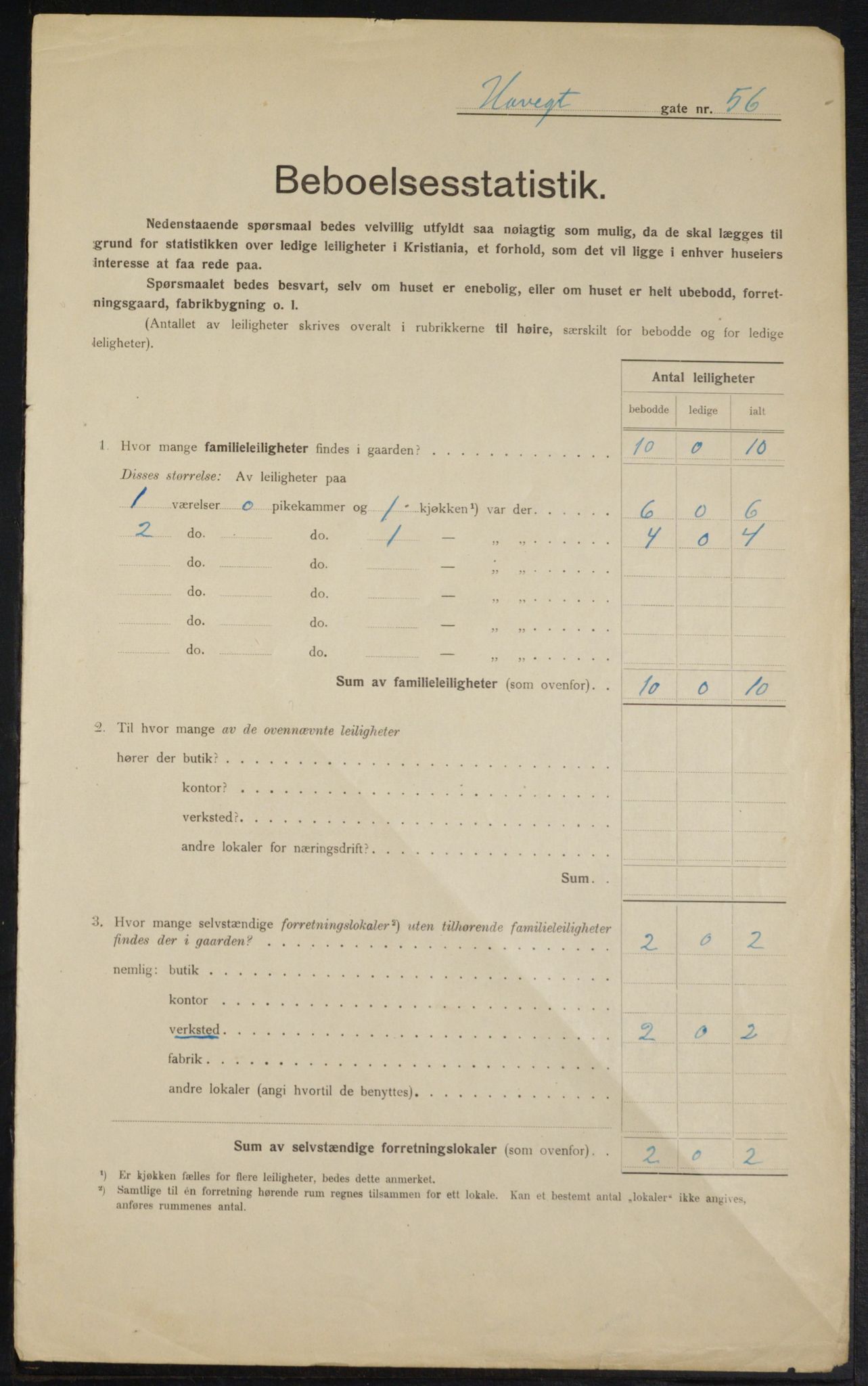 OBA, Municipal Census 1915 for Kristiania, 1915, p. 33588