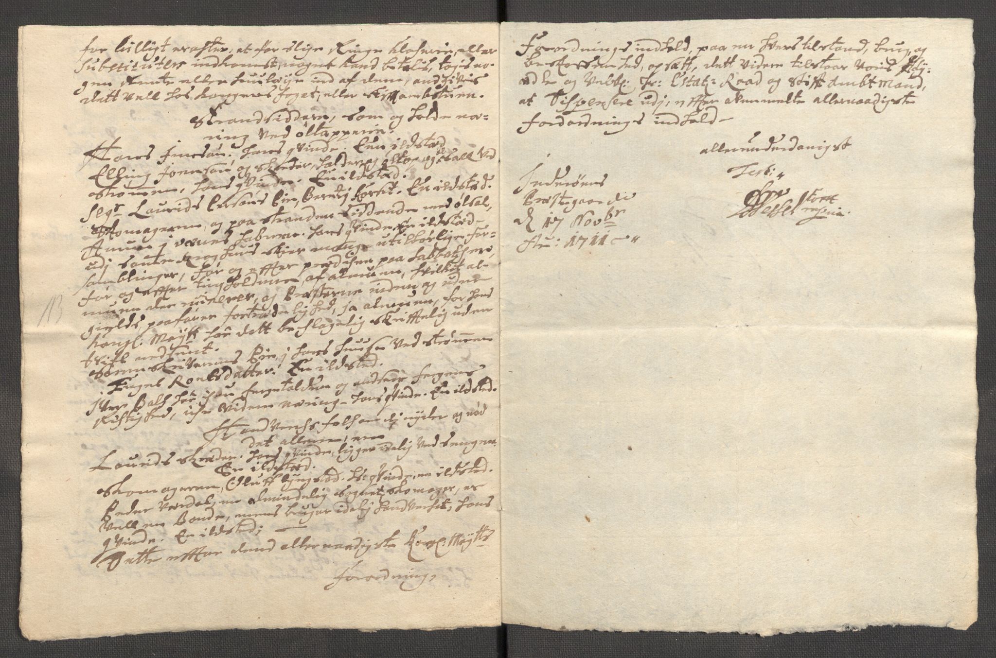 Rentekammeret inntil 1814, Reviderte regnskaper, Fogderegnskap, AV/RA-EA-4092/R63/L4319: Fogderegnskap Inderøy, 1711, p. 166