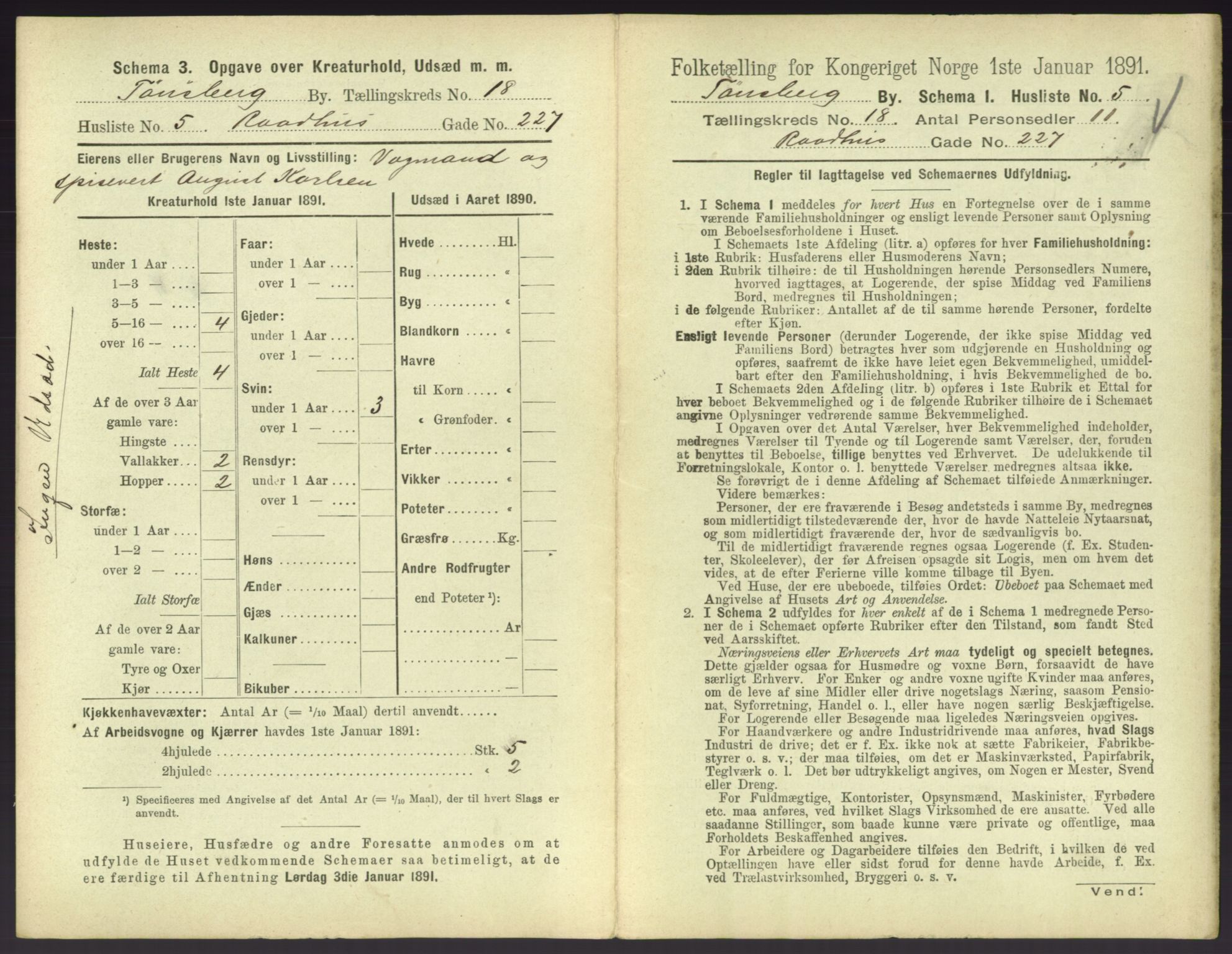 RA, 1891 census for 0705 Tønsberg, 1891, p. 632