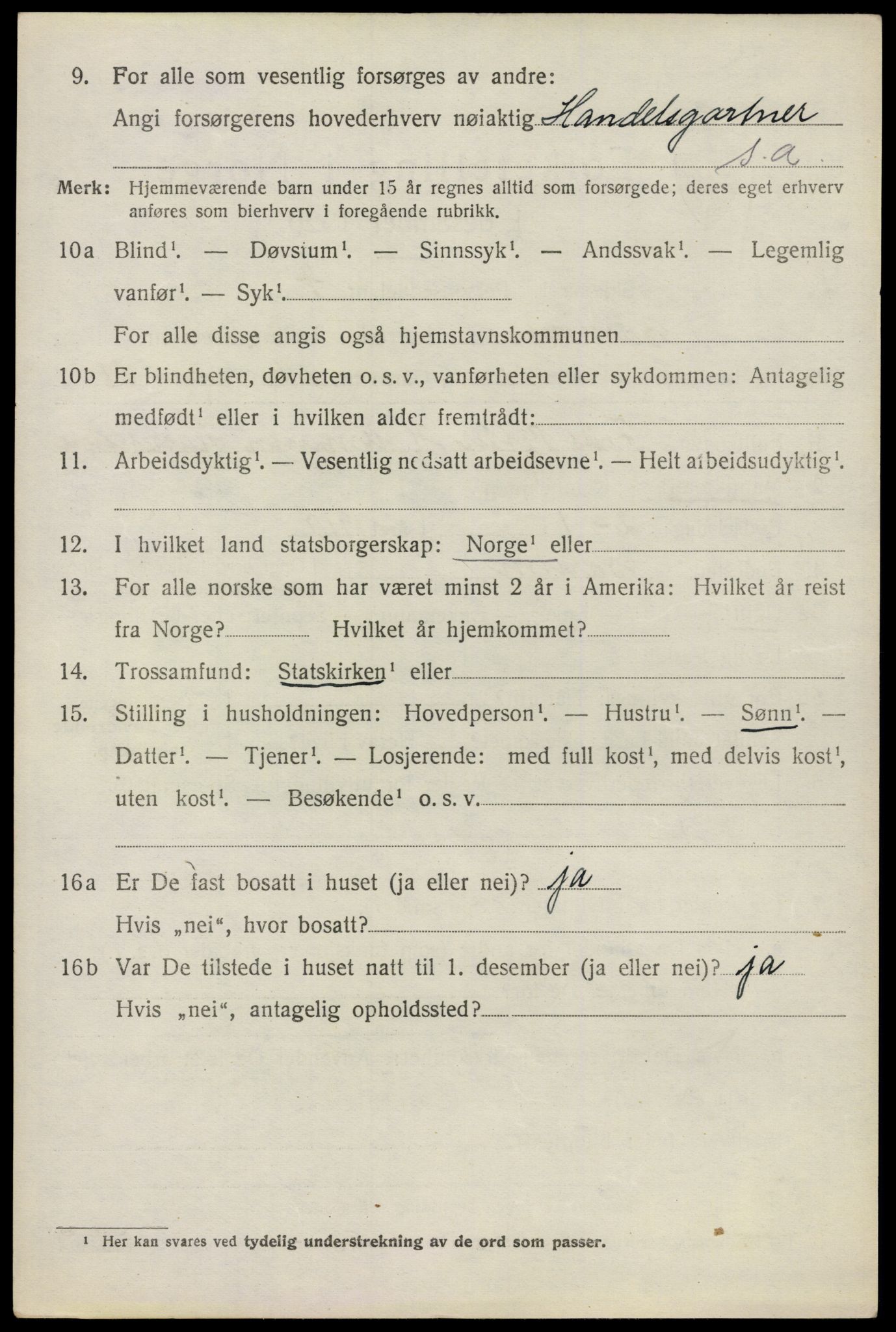 SAO, 1920 census for Bærum, 1920, p. 13999