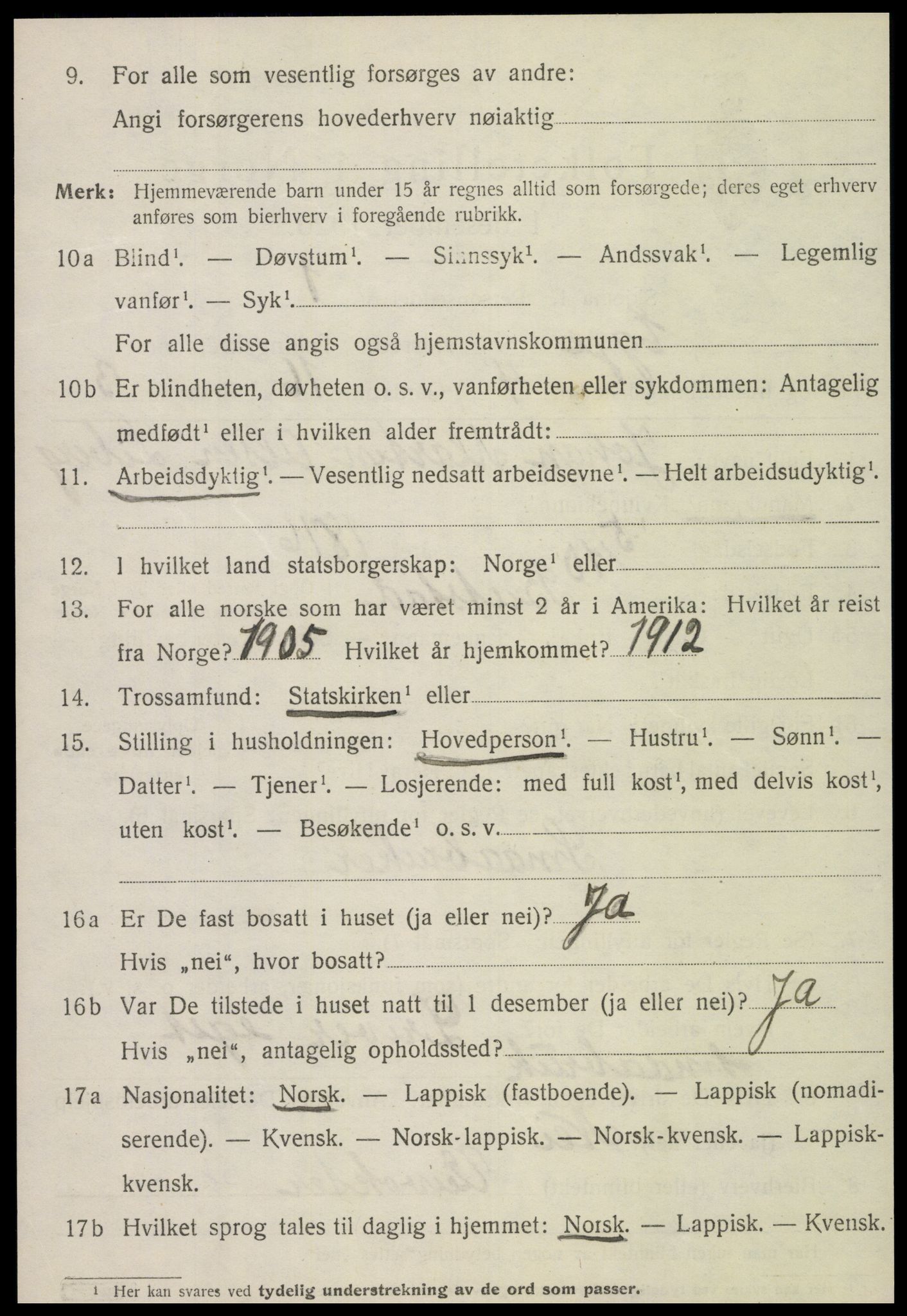 SAT, 1920 census for Egge, 1920, p. 3863