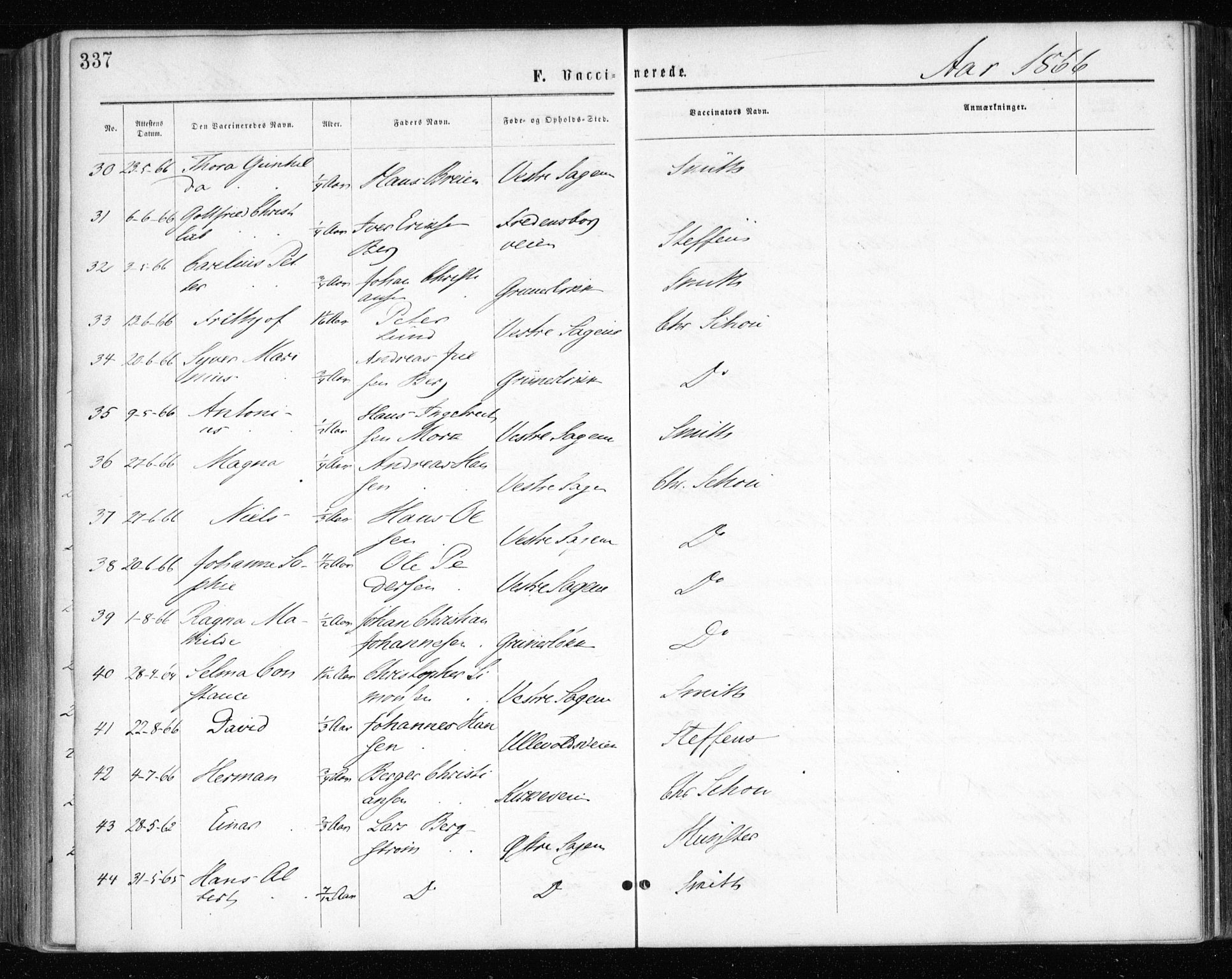 Gamle Aker prestekontor Kirkebøker, AV/SAO-A-10617a/F/L0003: Parish register (official) no. 3, 1865-1873, p. 337