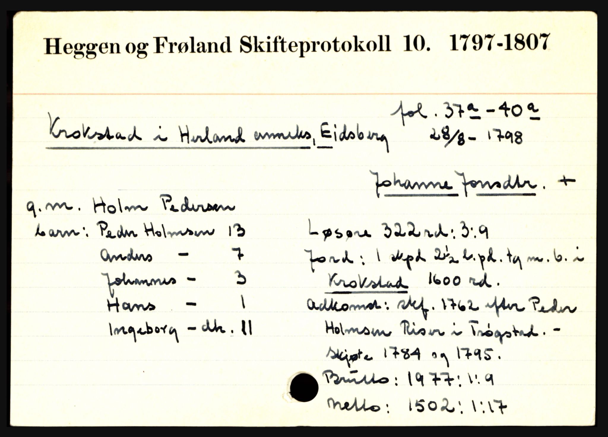 Heggen og Frøland sorenskriveri I, SAO/A-11556/H, 1667-1811, p. 3263