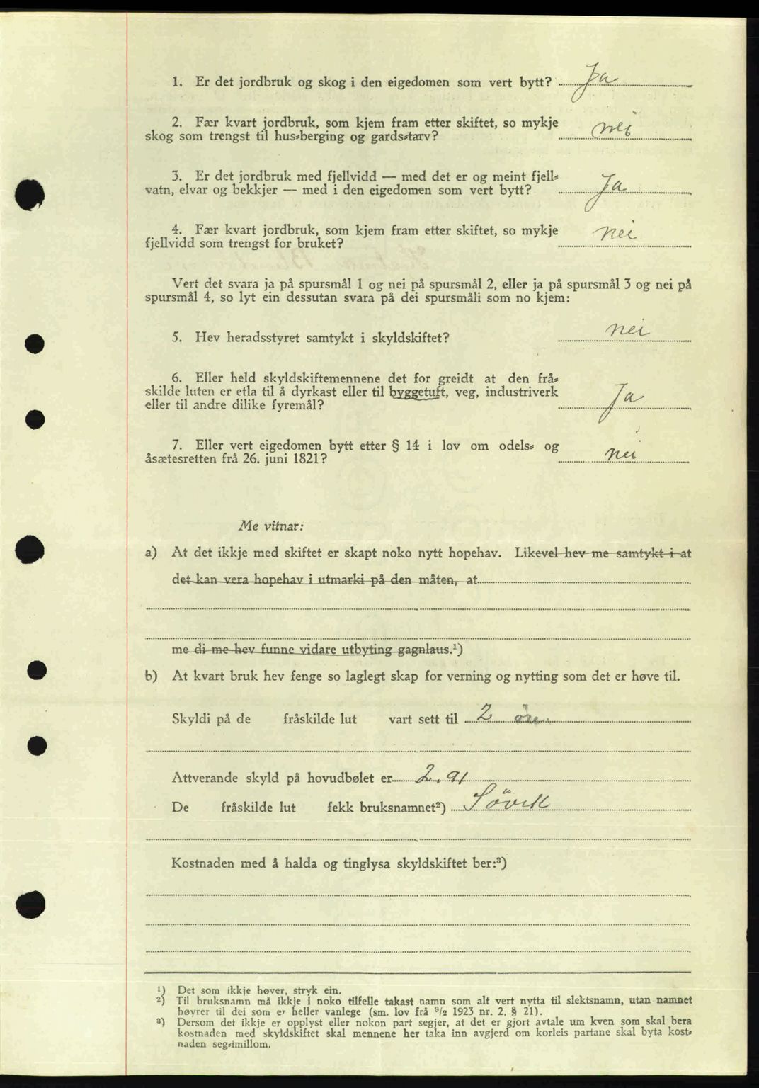 Nordre Sunnmøre sorenskriveri, AV/SAT-A-0006/1/2/2C/2Ca: Mortgage book no. A20b, 1946-1946, Diary no: : 156/1946