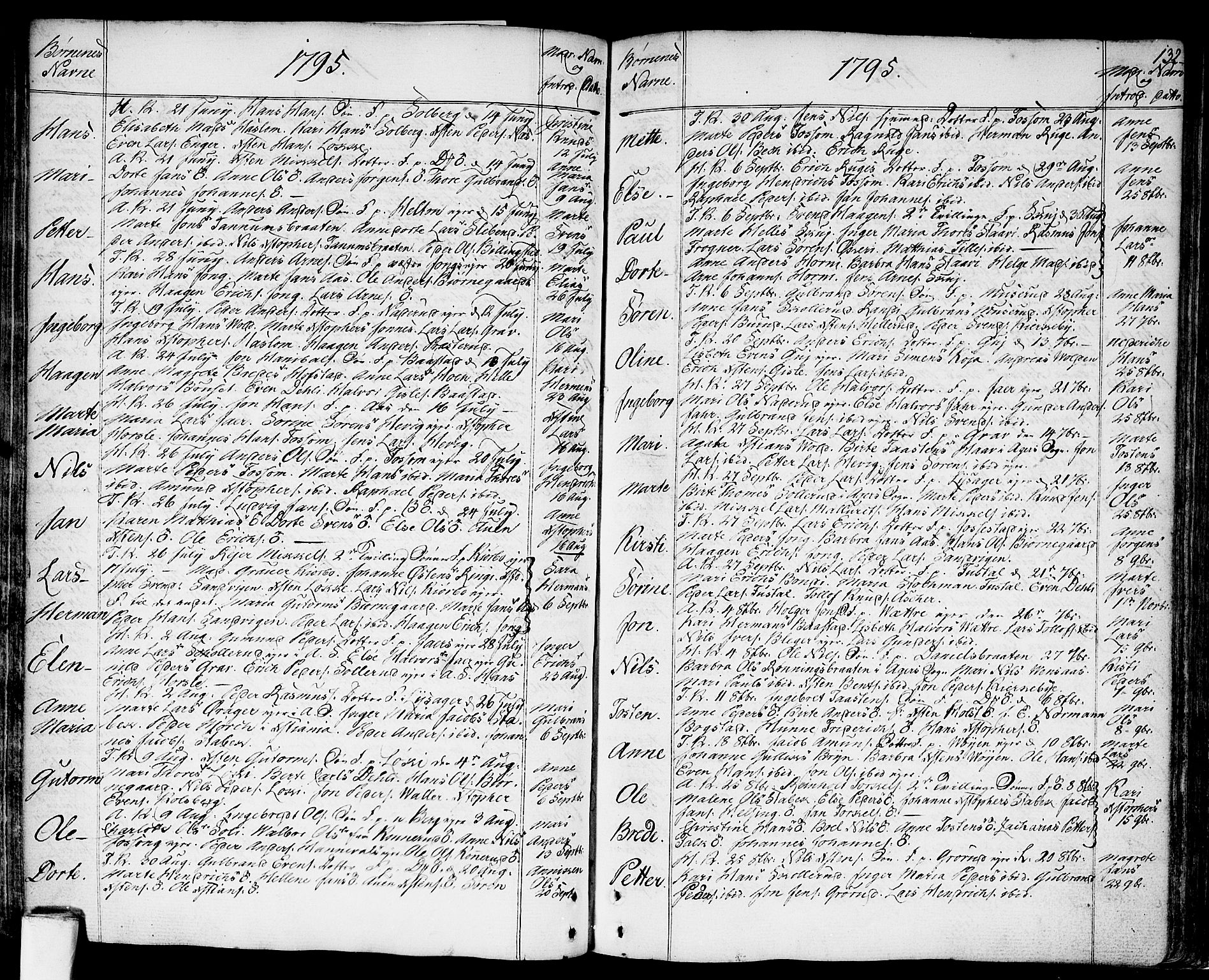 Asker prestekontor Kirkebøker, AV/SAO-A-10256a/F/Fa/L0003: Parish register (official) no. I 3, 1767-1807, p. 132