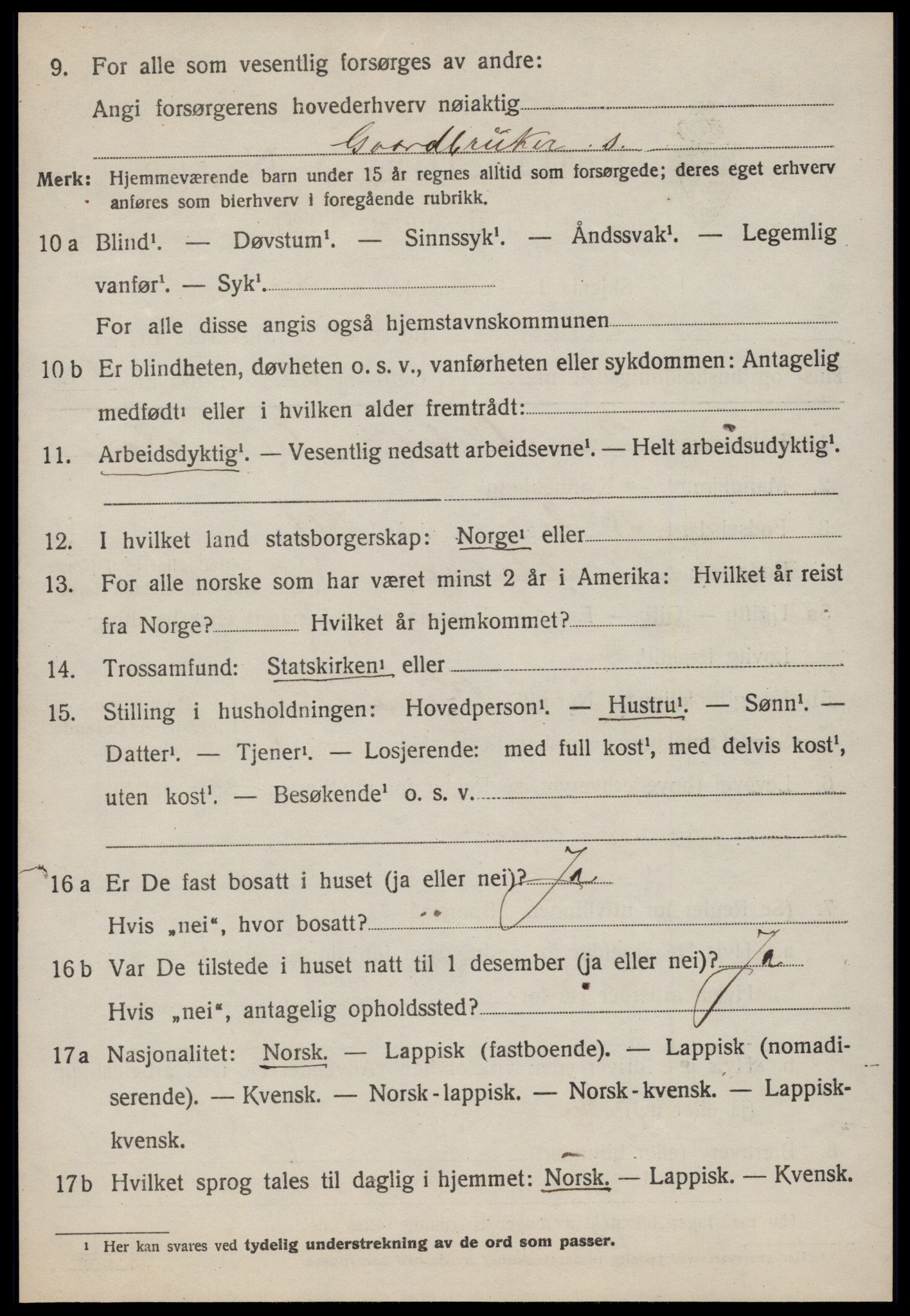 SAT, 1920 census for Meldal, 1920, p. 7288