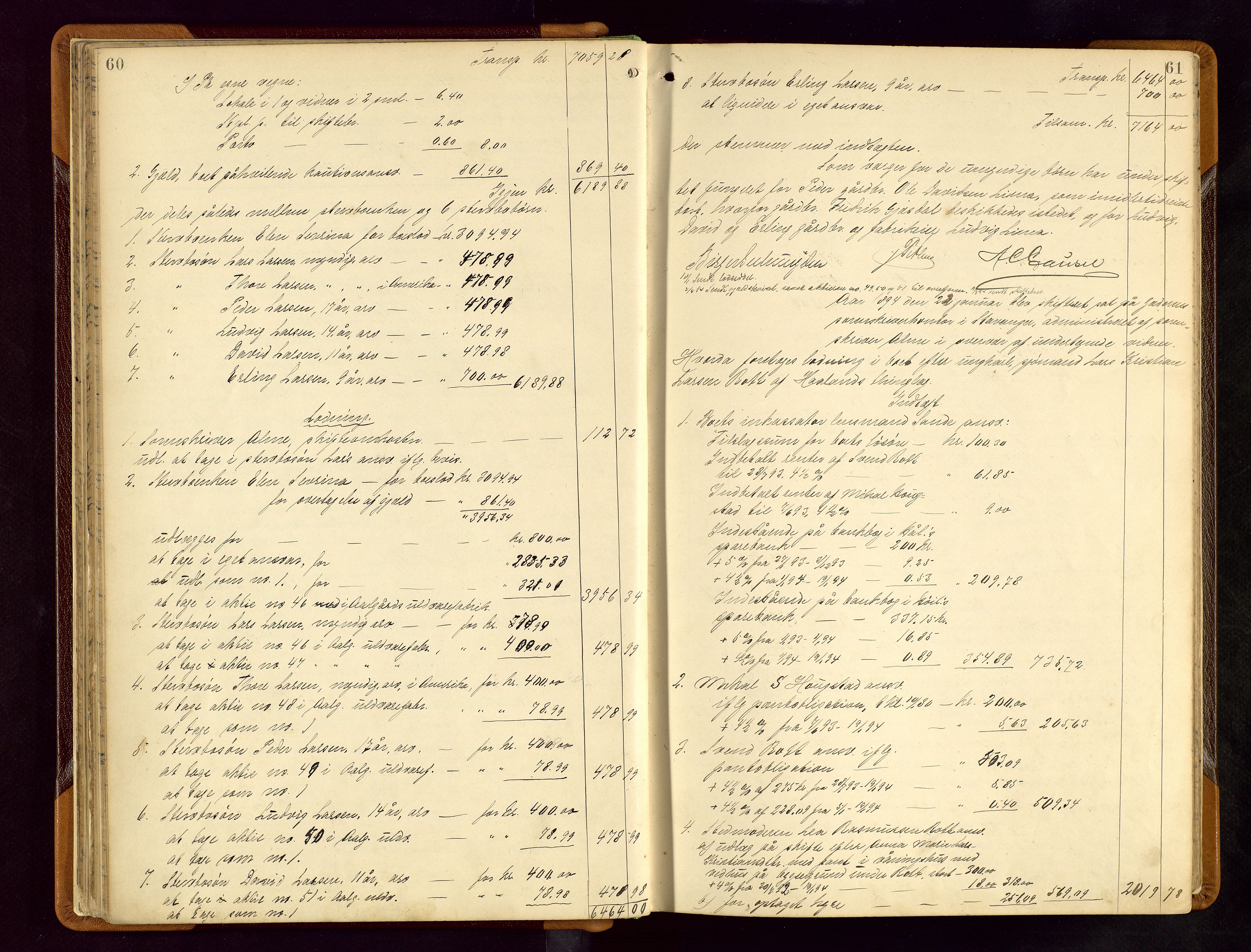 Jæren sorenskriveri, AV/SAST-A-100310/01/5/50/50BB/L0005: SKIFTEUTLODNINGSPROTOKOLL, 1893-1900, p. 60-61