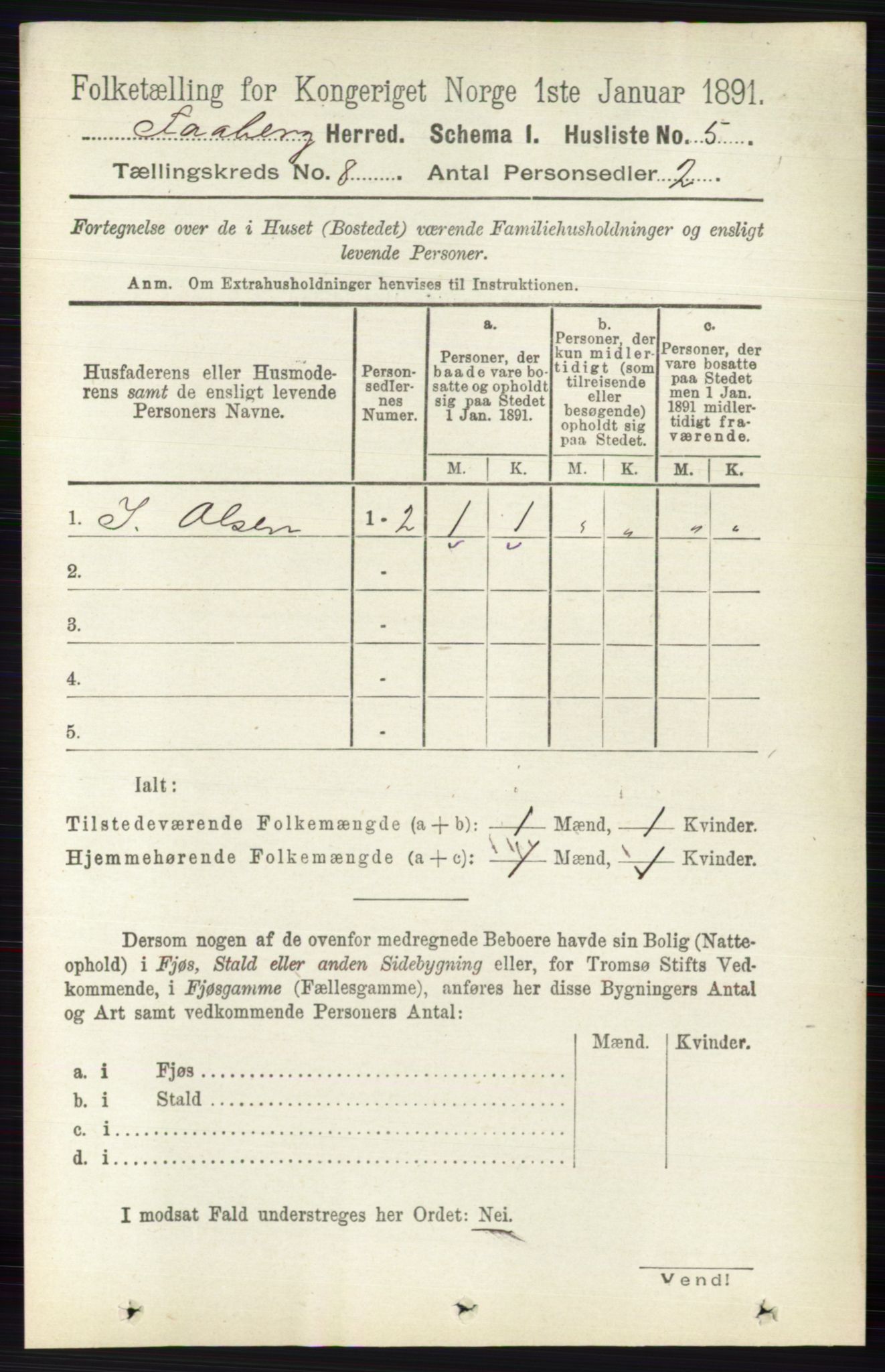 RA, 1891 census for 0524 Fåberg, 1891, p. 3326