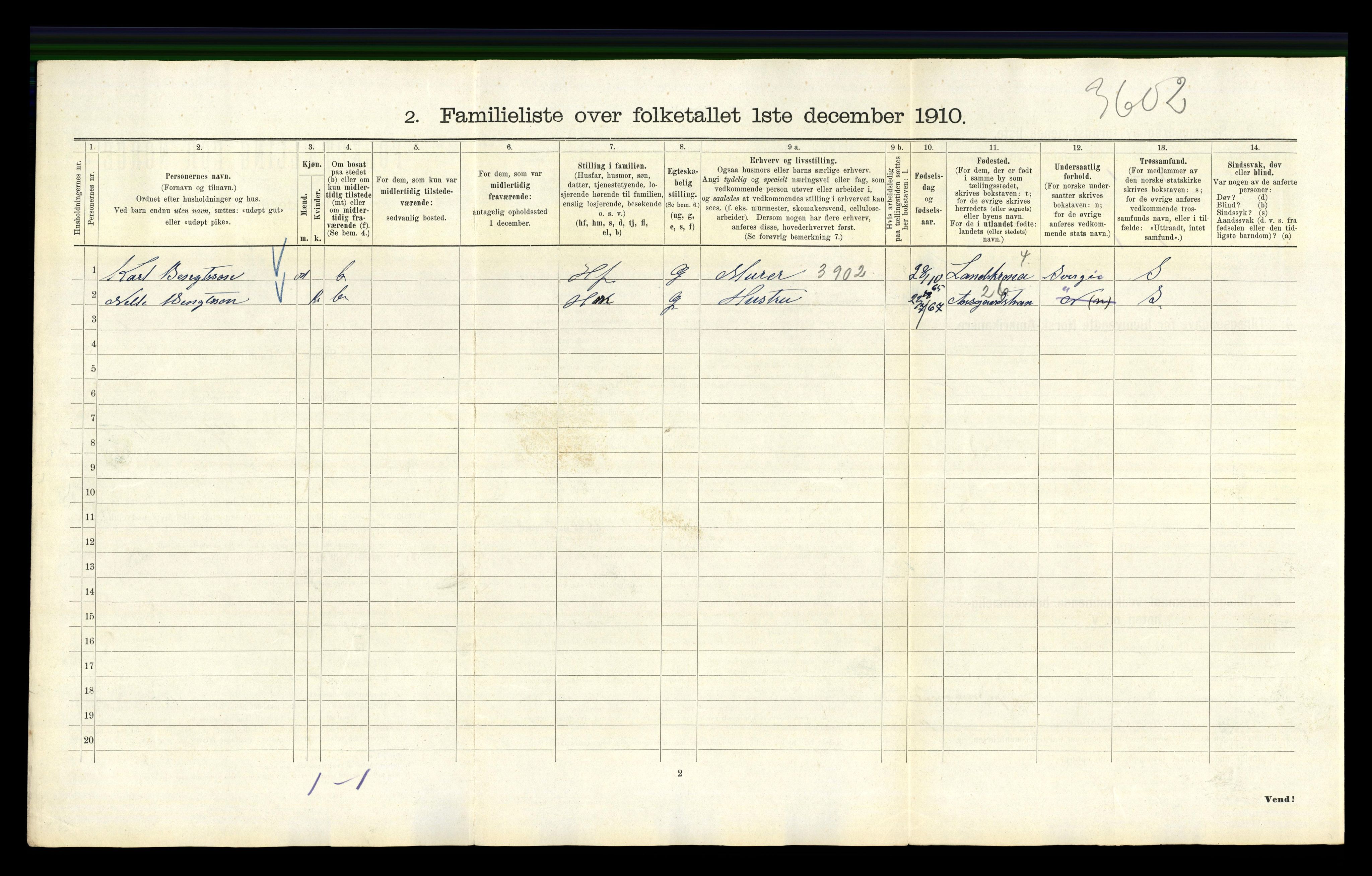 RA, 1910 census for Kristiania, 1910, p. 5474