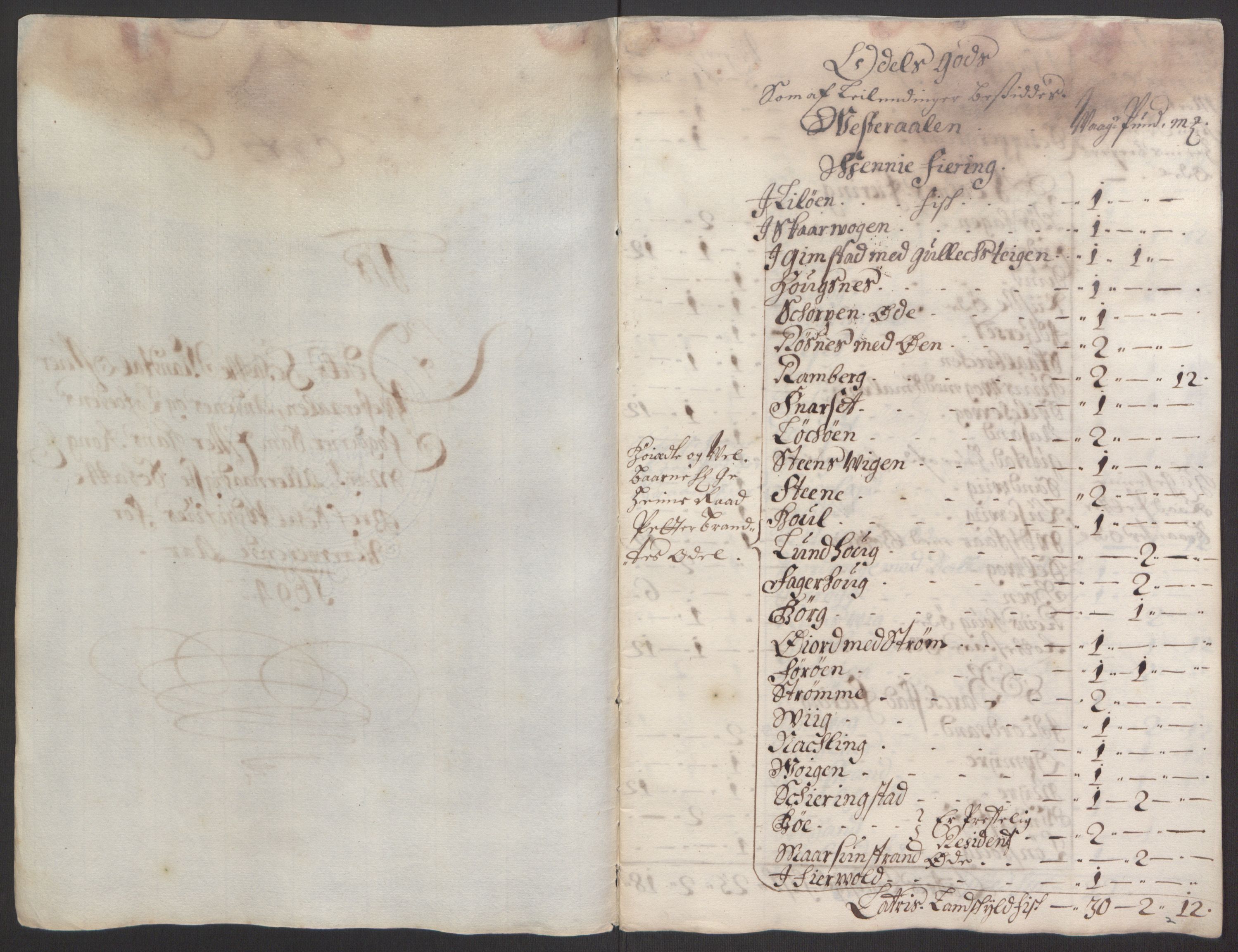 Rentekammeret inntil 1814, Reviderte regnskaper, Fogderegnskap, AV/RA-EA-4092/R67/L4677: Fogderegnskap Vesterålen, Andenes og Lofoten, 1694-1695, p. 61