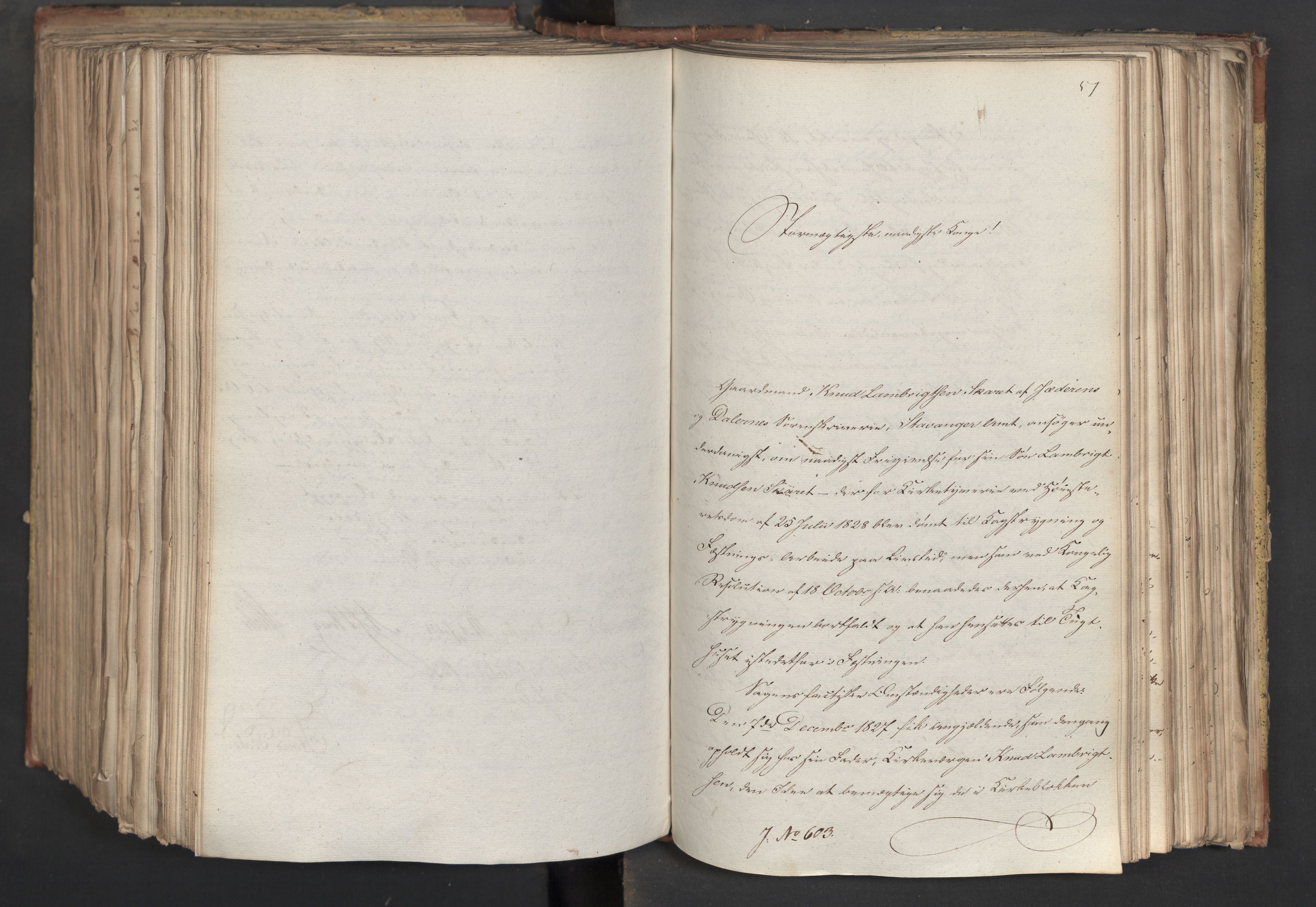 Statsrådsavdelingen i Stockholm, RA/S-1003/D/Da/L0067: Regjeringsinnstillinger nr. 450-659, 1830, p. 535