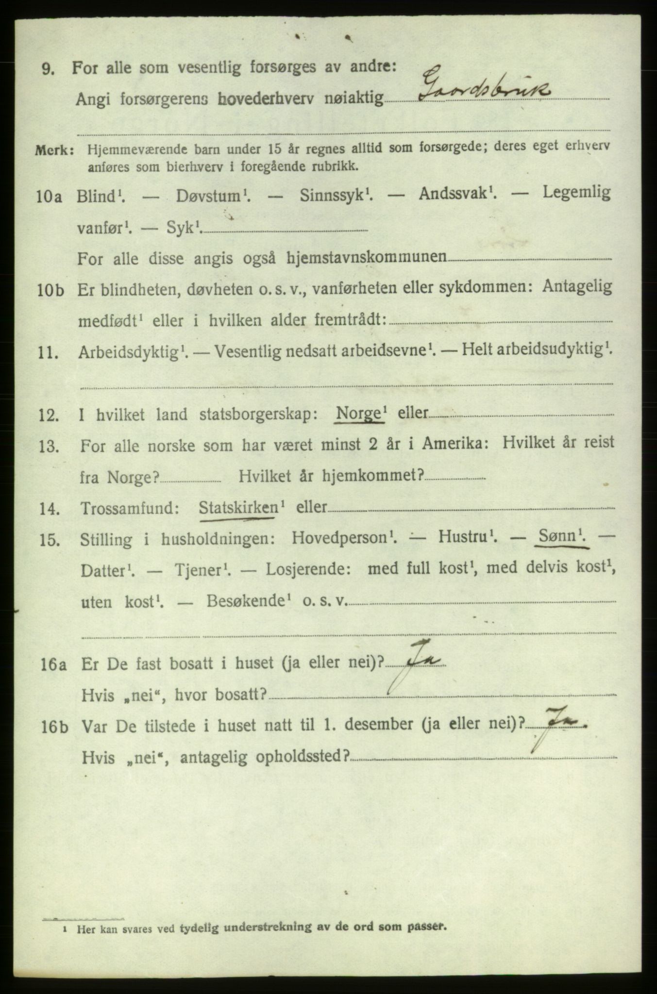 SAB, 1920 census for Stord, 1920, p. 1478