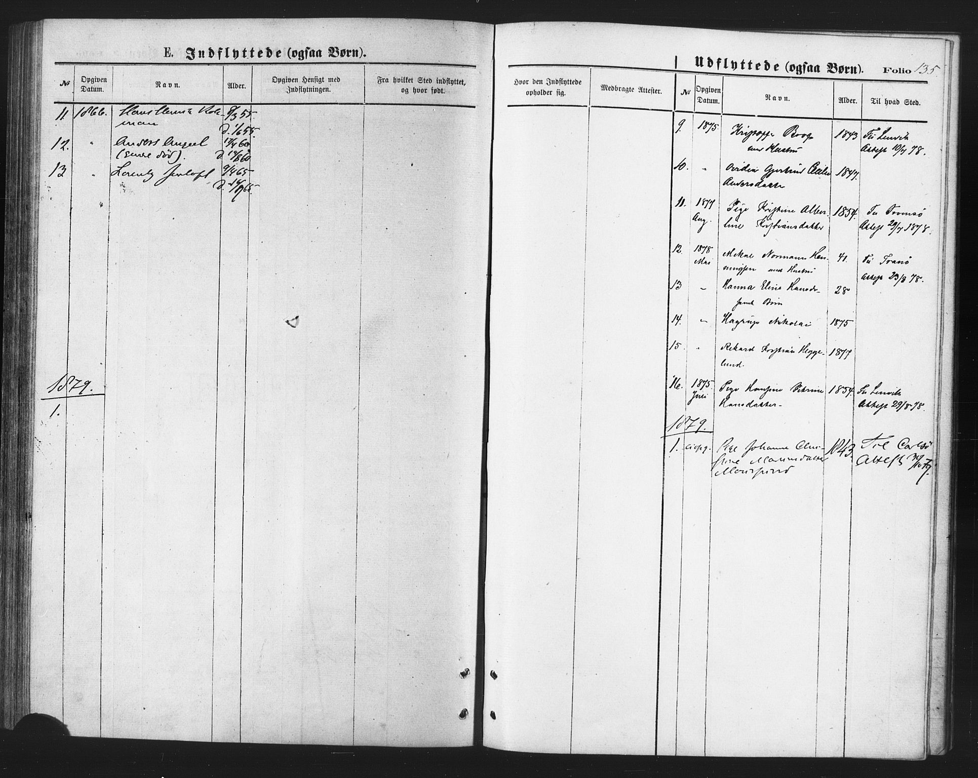 Berg sokneprestkontor, AV/SATØ-S-1318/G/Ga/Gaa/L0003kirke: Parish register (official) no. 3, 1872-1879, p. 135