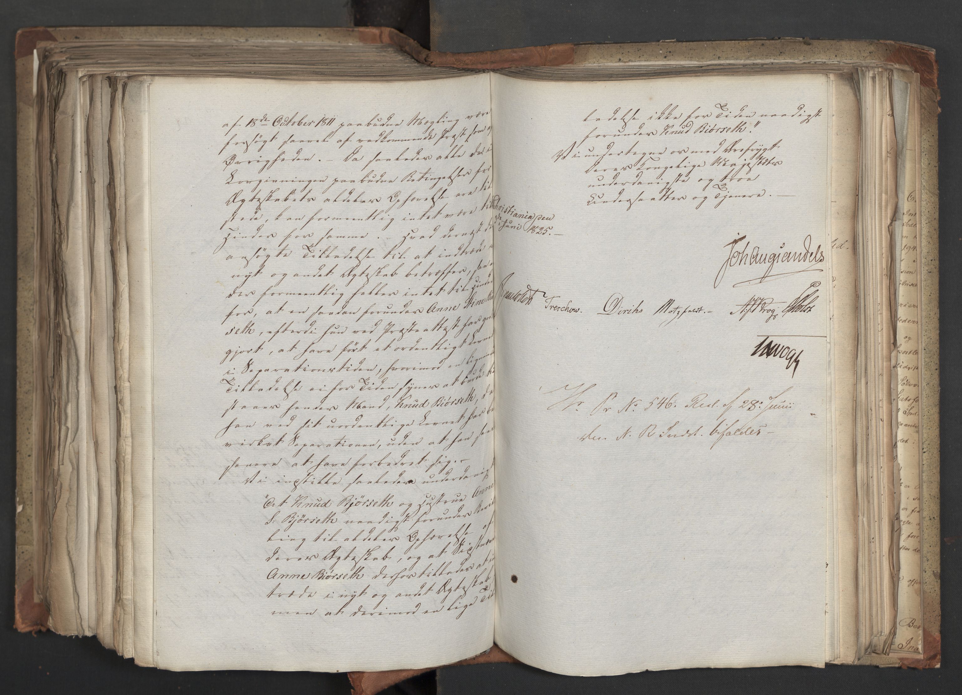 Statsrådsavdelingen i Stockholm, AV/RA-S-1003/D/Da/L0042: Regjeringsinnstillinger nr. 2467-2705, 1825, p. 496