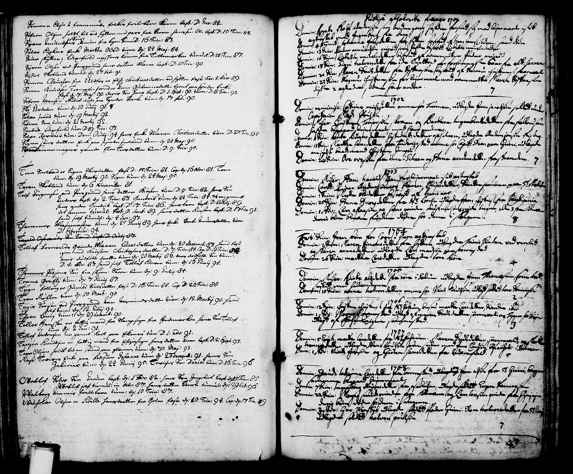 Gjerpen kirkebøker, SAKO/A-265/F/Fa/L0001: Parish register (official) no. I 1, 1681-1746