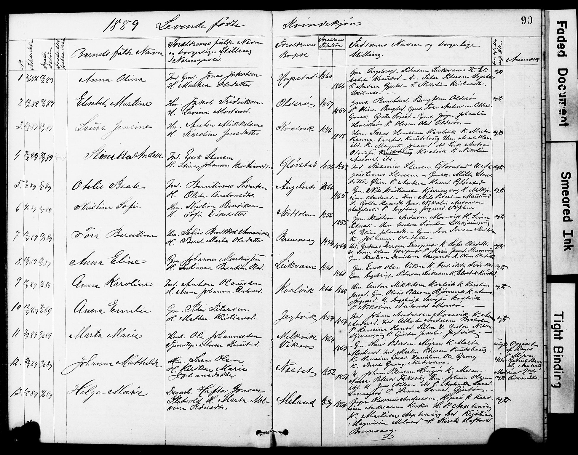 Ministerialprotokoller, klokkerbøker og fødselsregistre - Sør-Trøndelag, SAT/A-1456/634/L0541: Parish register (copy) no. 634C03, 1874-1891, p. 90