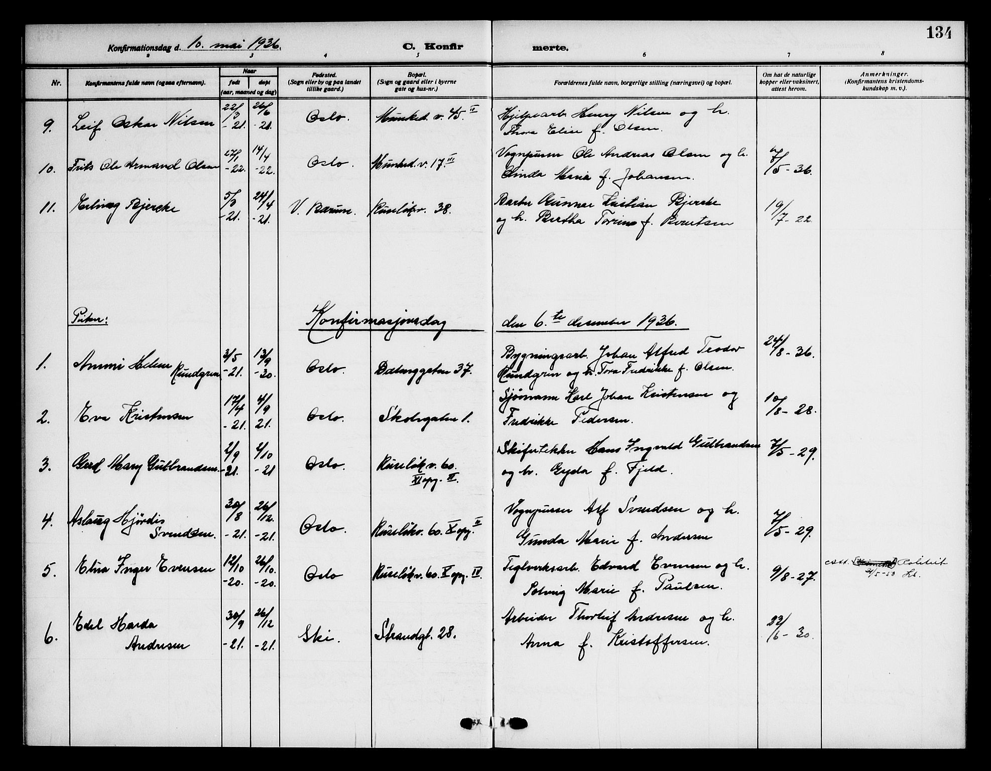 Piperviken prestekontor Kirkebøker, SAO/A-10874/F/L0001: Parish register (official) no. 1, 1911-1958, p. 134
