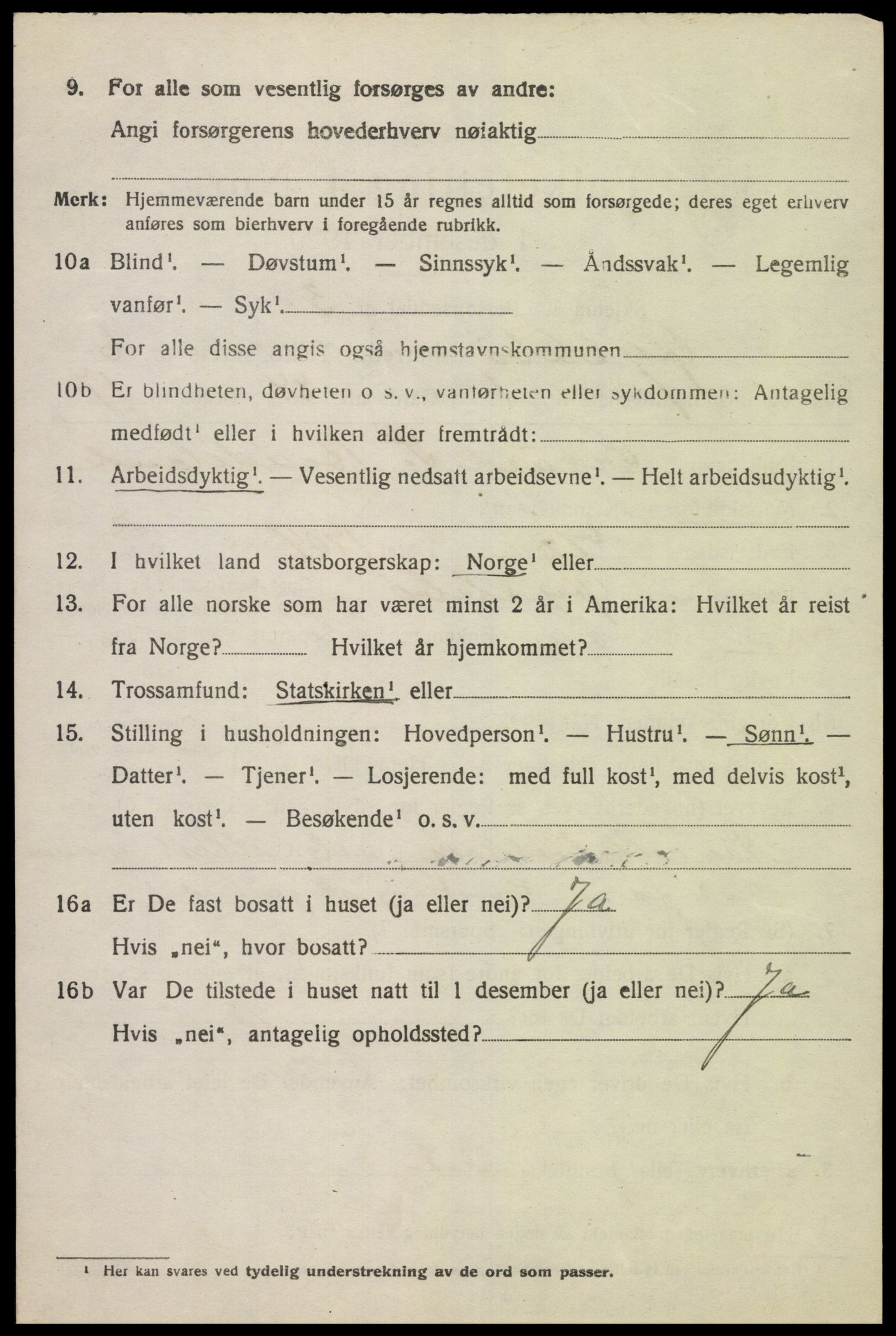 SAK, 1920 census for Øyslebø, 1920, p. 1889