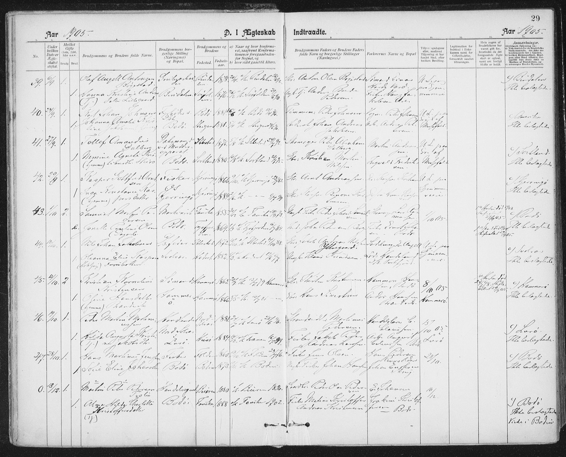 Ministerialprotokoller, klokkerbøker og fødselsregistre - Nordland, AV/SAT-A-1459/801/L0012: Parish register (official) no. 801A12, 1900-1916, p. 29