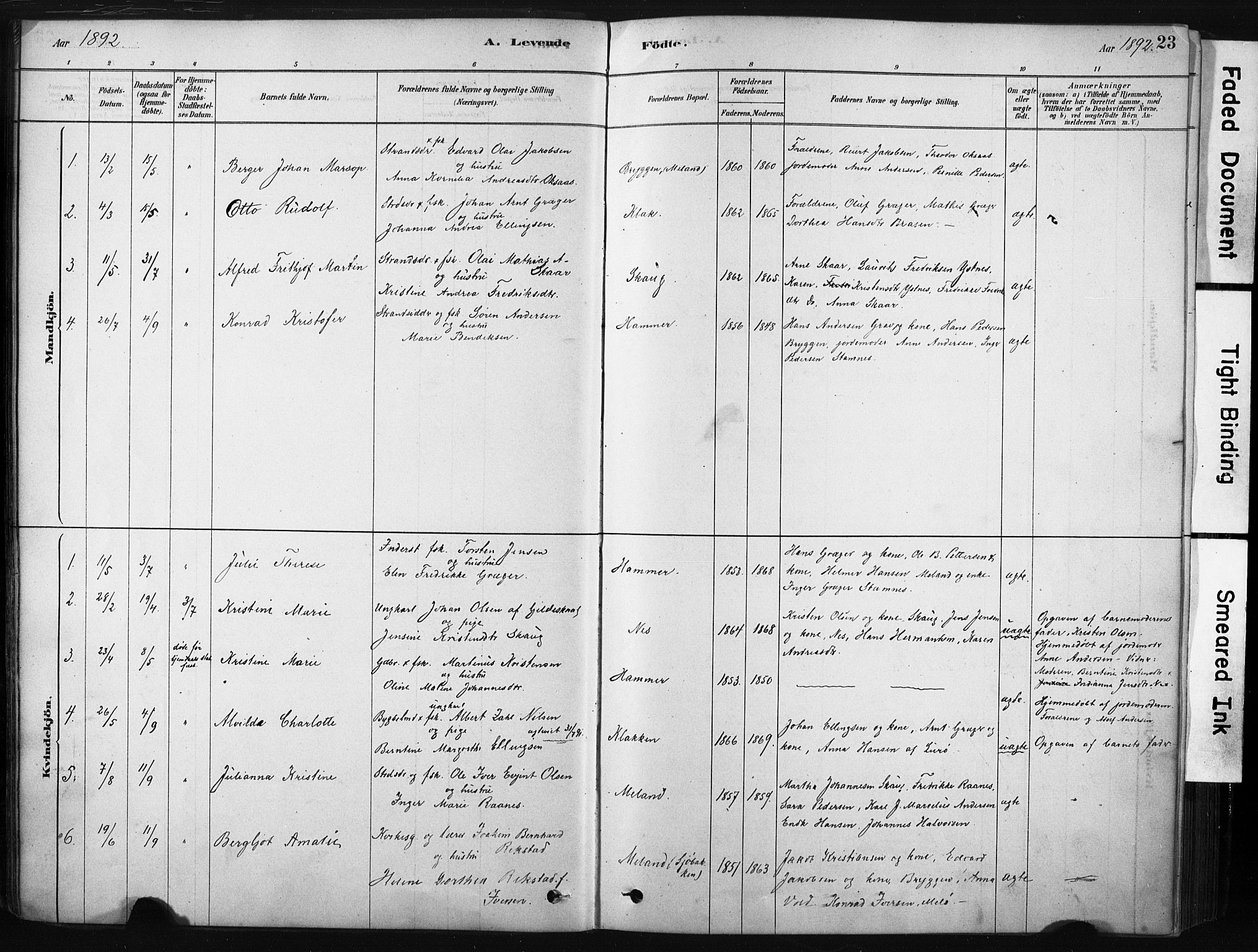 Ministerialprotokoller, klokkerbøker og fødselsregistre - Nordland, AV/SAT-A-1459/808/L0128: Parish register (official) no. 808A01, 1880-1902, p. 23