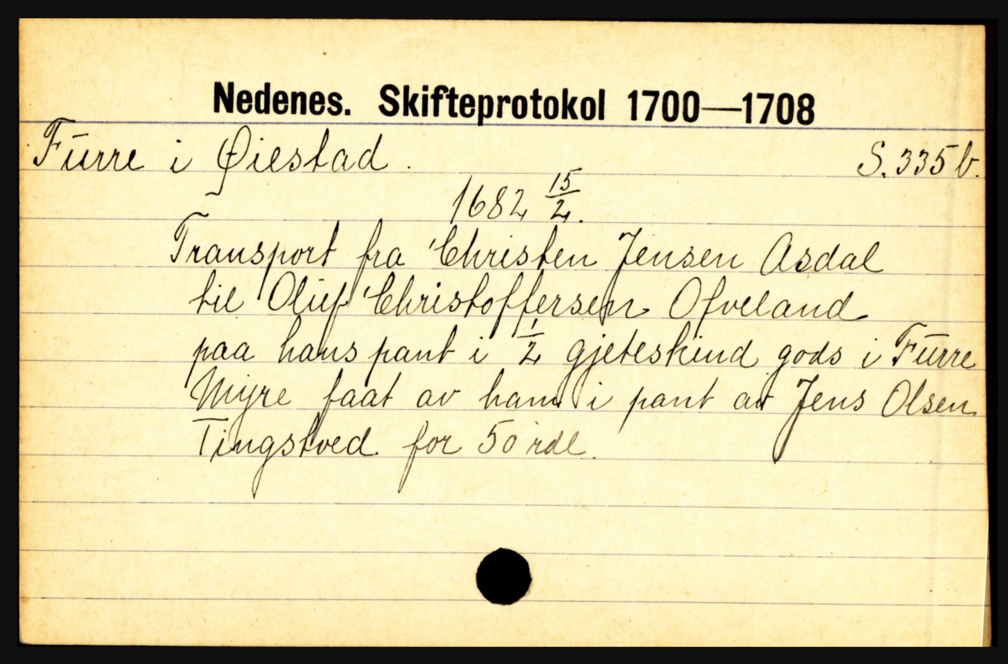 Nedenes sorenskriveri før 1824, AV/SAK-1221-0007/H, p. 7911