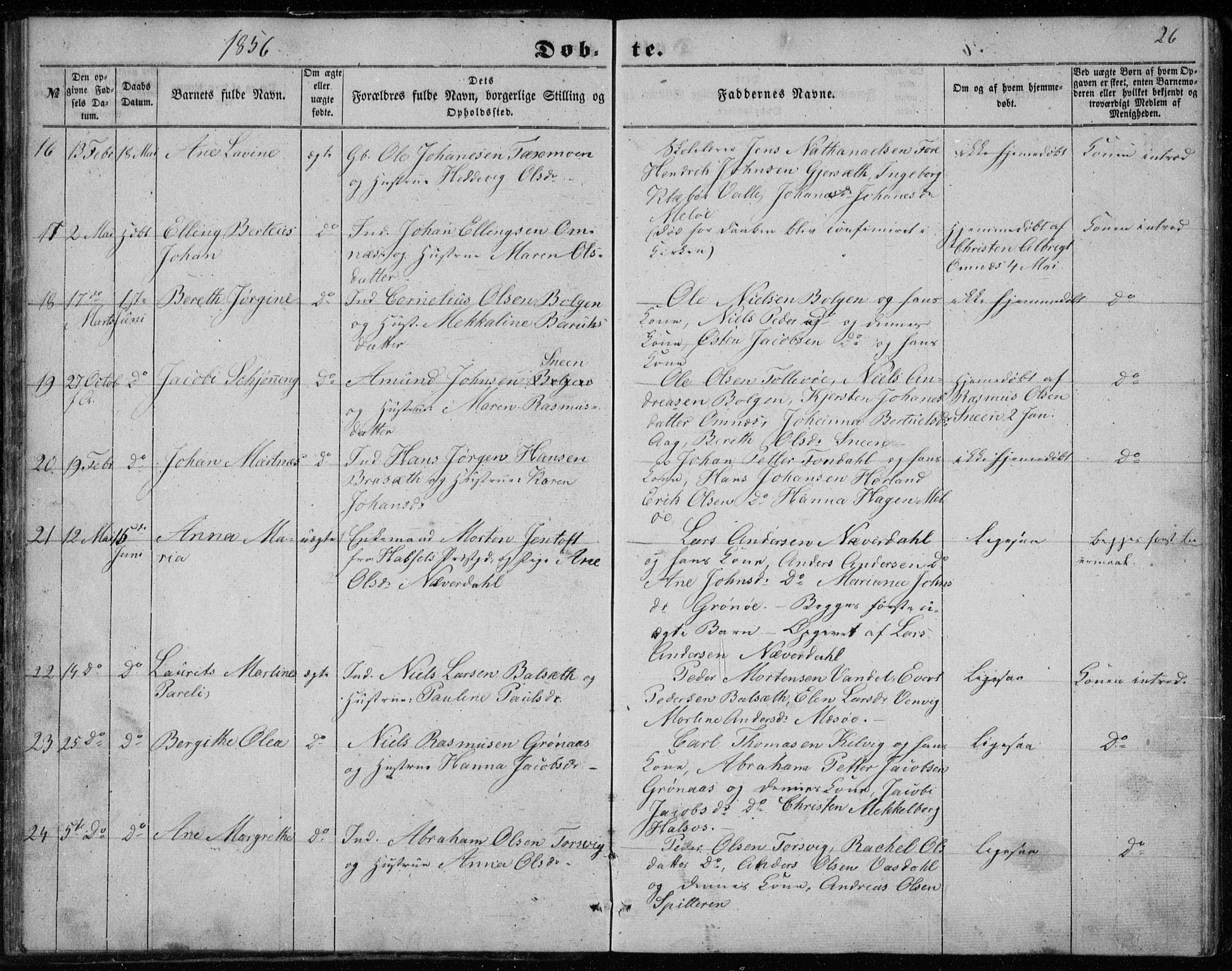 Ministerialprotokoller, klokkerbøker og fødselsregistre - Nordland, SAT/A-1459/843/L0633: Parish register (copy) no. 843C02, 1853-1873, p. 26