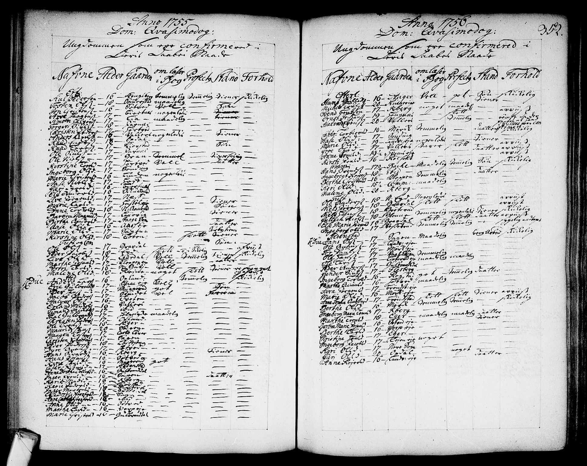 Sandsvær kirkebøker, AV/SAKO-A-244/F/Fa/L0002a: Parish register (official) no. I 2, 1725-1809, p. 352