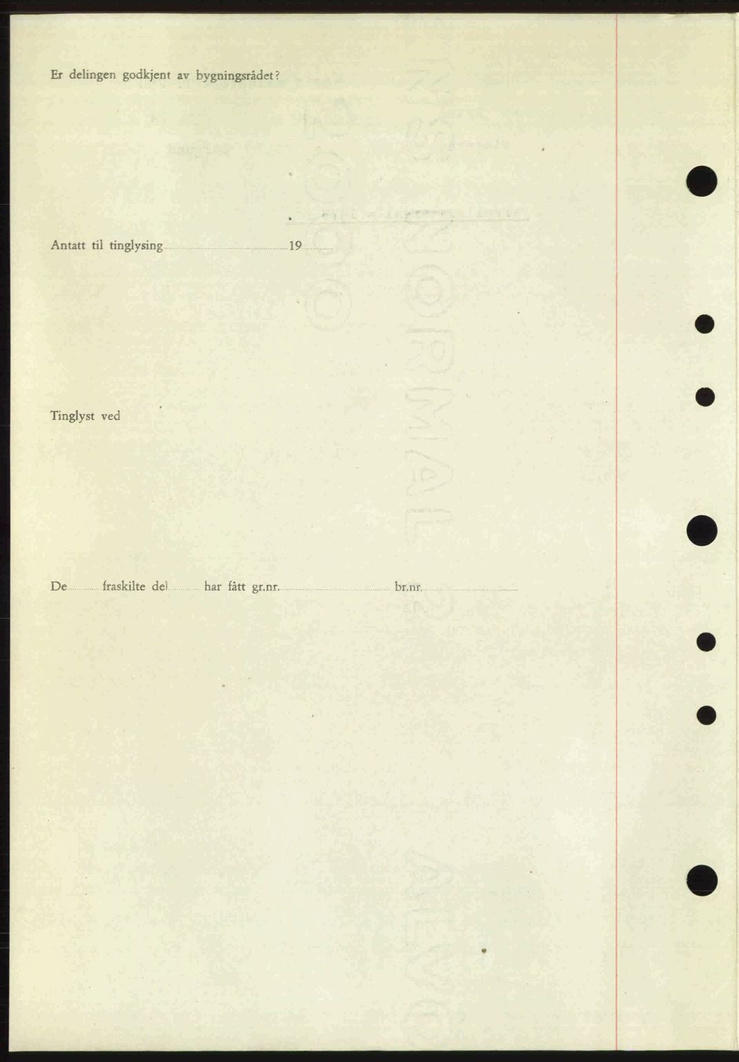 Nordre Sunnmøre sorenskriveri, AV/SAT-A-0006/1/2/2C/2Ca: Mortgage book no. A25, 1947-1947, Diary no: : 1429/1947