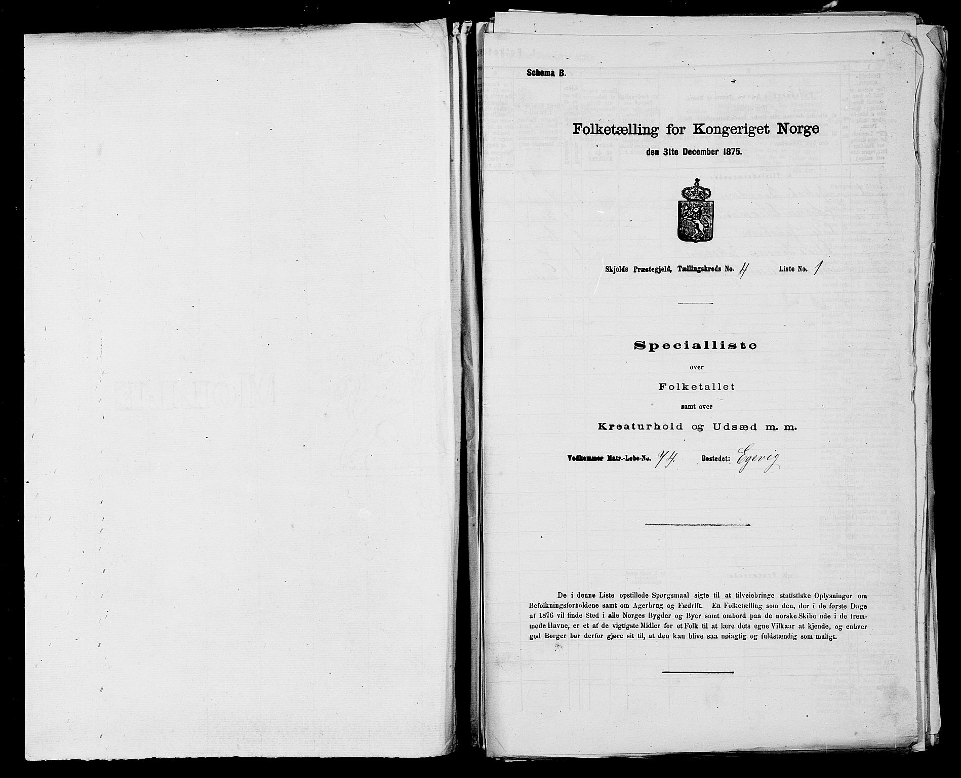 SAST, 1875 census for 1154P Skjold, 1875, p. 278