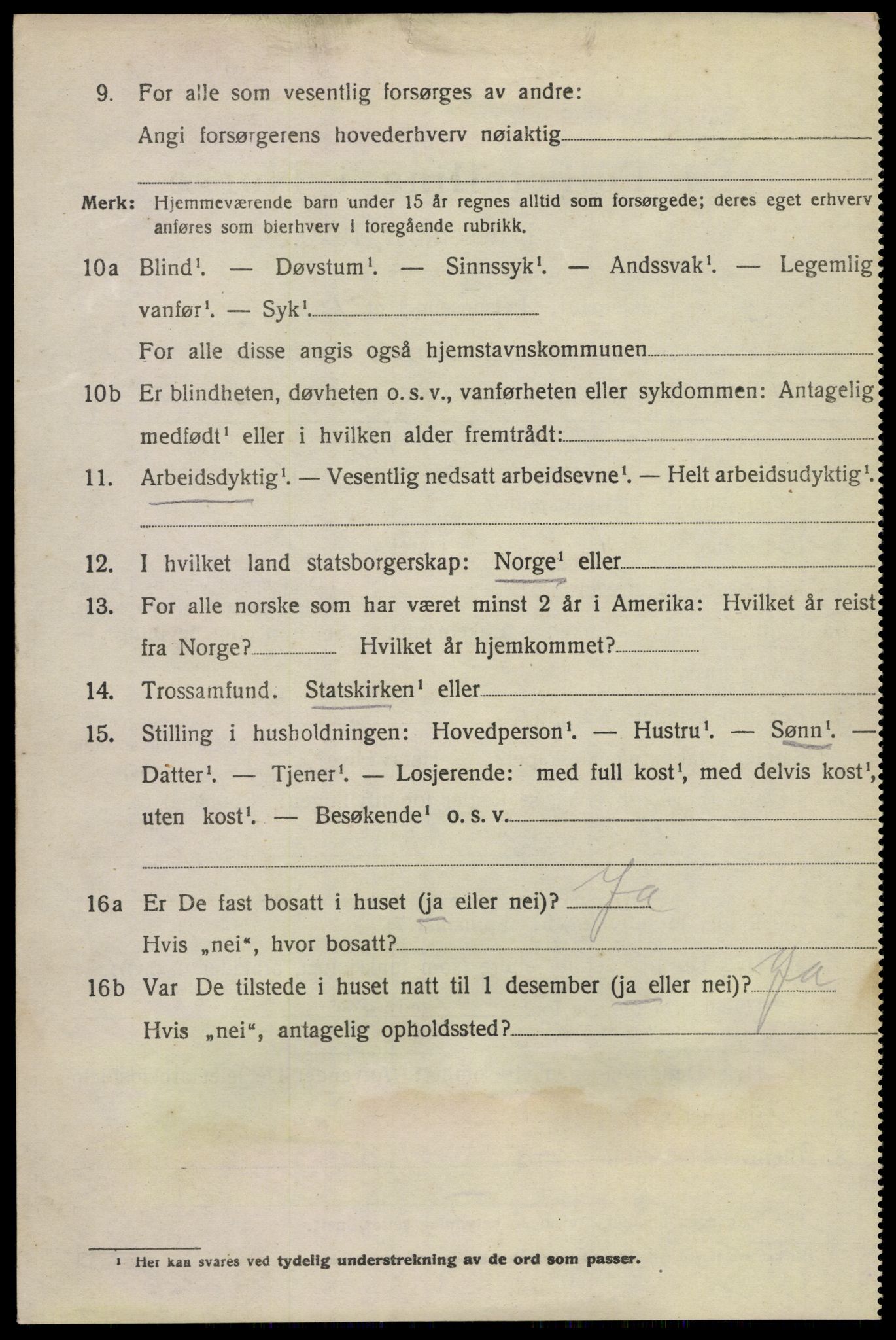 SAKO, 1920 census for Lunde, 1920, p. 4830