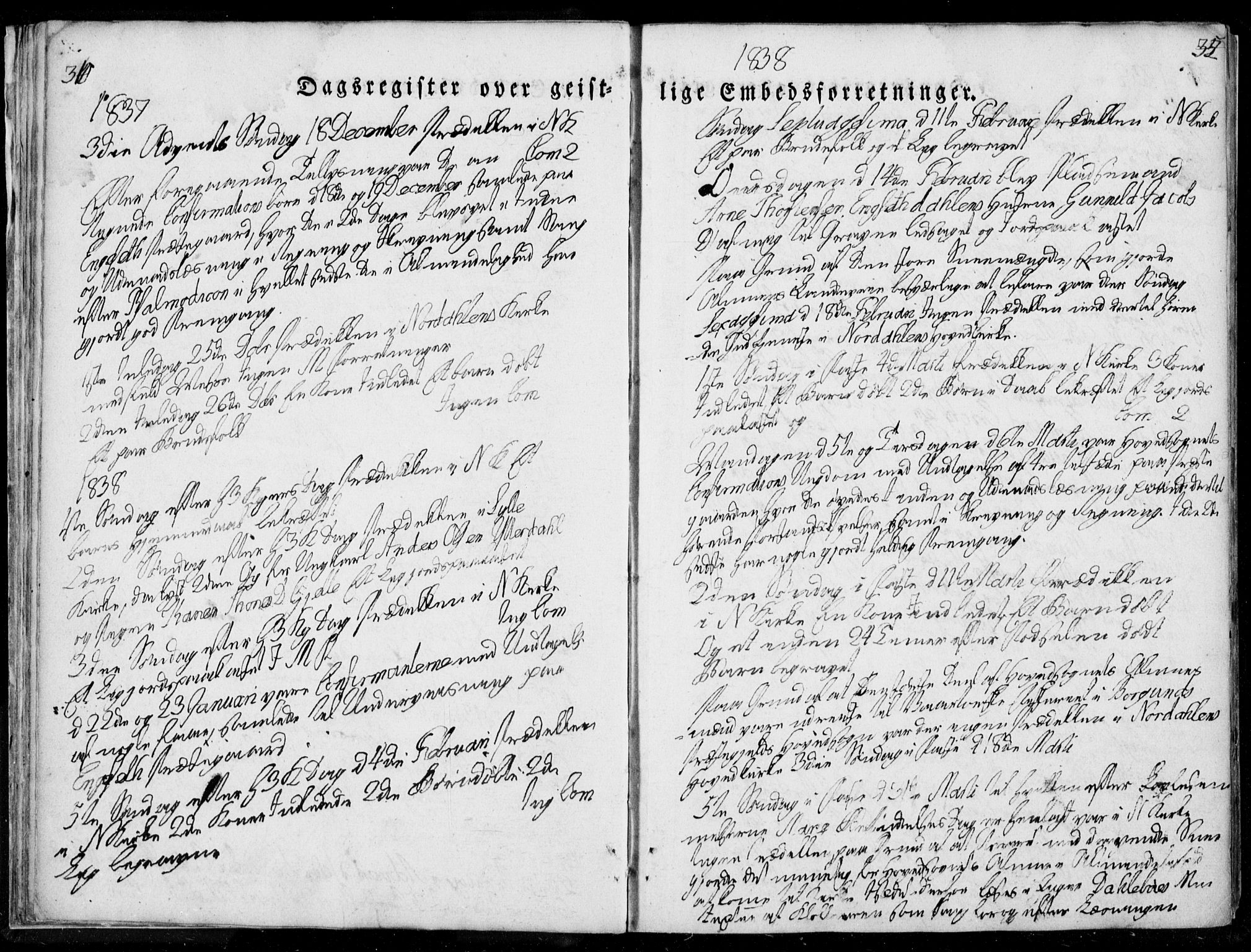 Ministerialprotokoller, klokkerbøker og fødselsregistre - Møre og Romsdal, SAT/A-1454/519/L0247: Parish register (official) no. 519A06, 1827-1846, p. 30