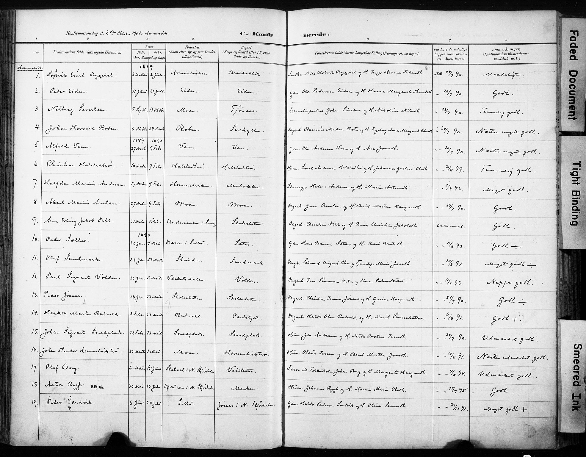 Ministerialprotokoller, klokkerbøker og fødselsregistre - Sør-Trøndelag, AV/SAT-A-1456/616/L0411: Parish register (official) no. 616A08, 1894-1906