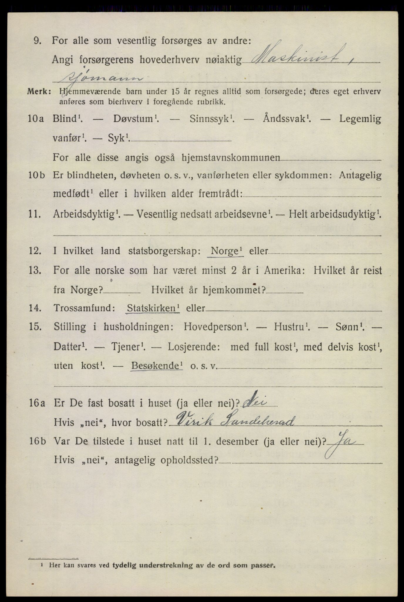 SAKO, 1920 census for Sandeherred, 1920, p. 15897