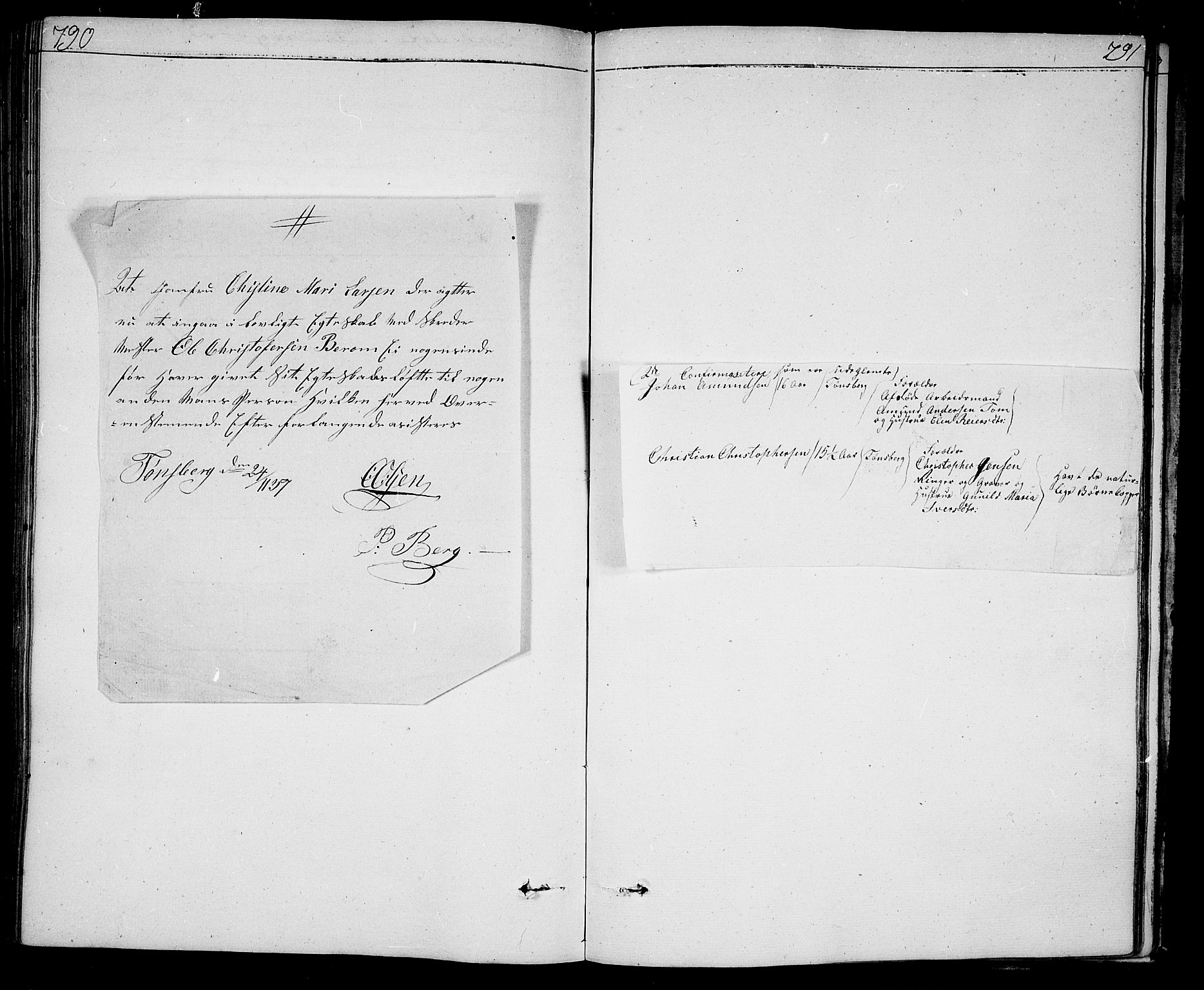 Tønsberg kirkebøker, AV/SAKO-A-330/F/Fa/L0005: Parish register (official) no. I 5, 1827-1836, p. 790-791
