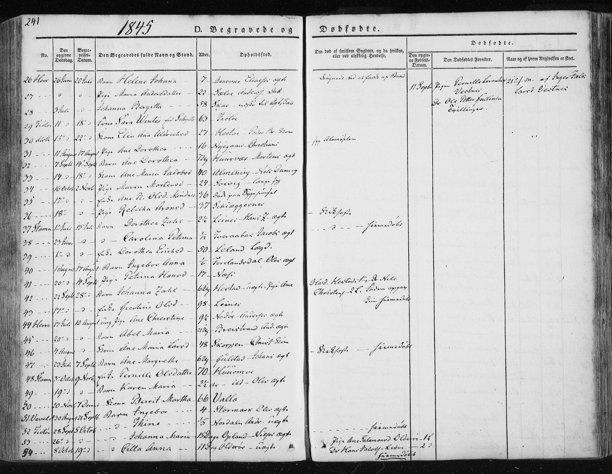 Ministerialprotokoller, klokkerbøker og fødselsregistre - Nordland, SAT/A-1459/830/L0447: Parish register (official) no. 830A11, 1831-1854, p. 241