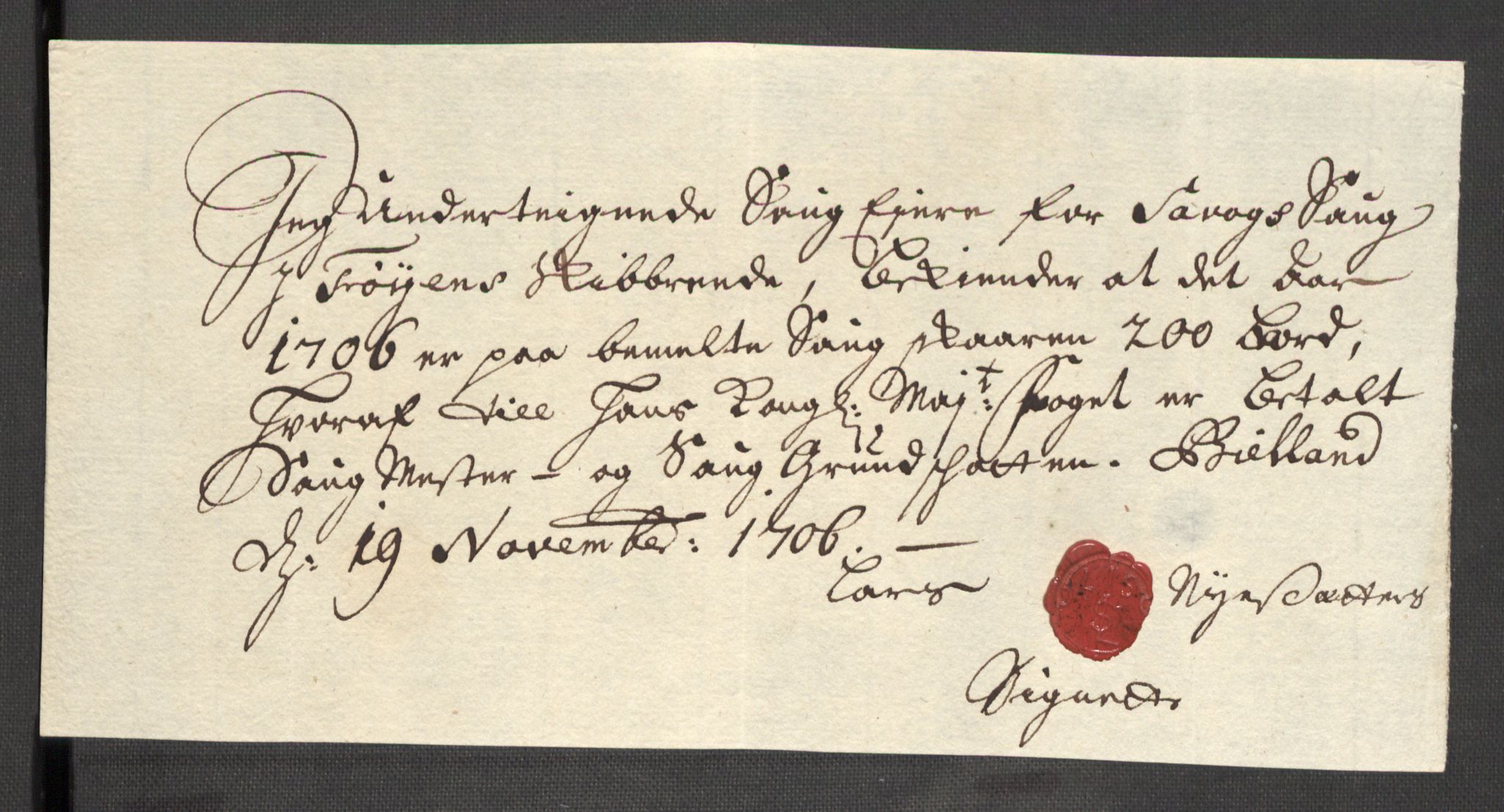 Rentekammeret inntil 1814, Reviderte regnskaper, Fogderegnskap, AV/RA-EA-4092/R48/L2984: Fogderegnskap Sunnhordland og Hardanger, 1706-1707, p. 115