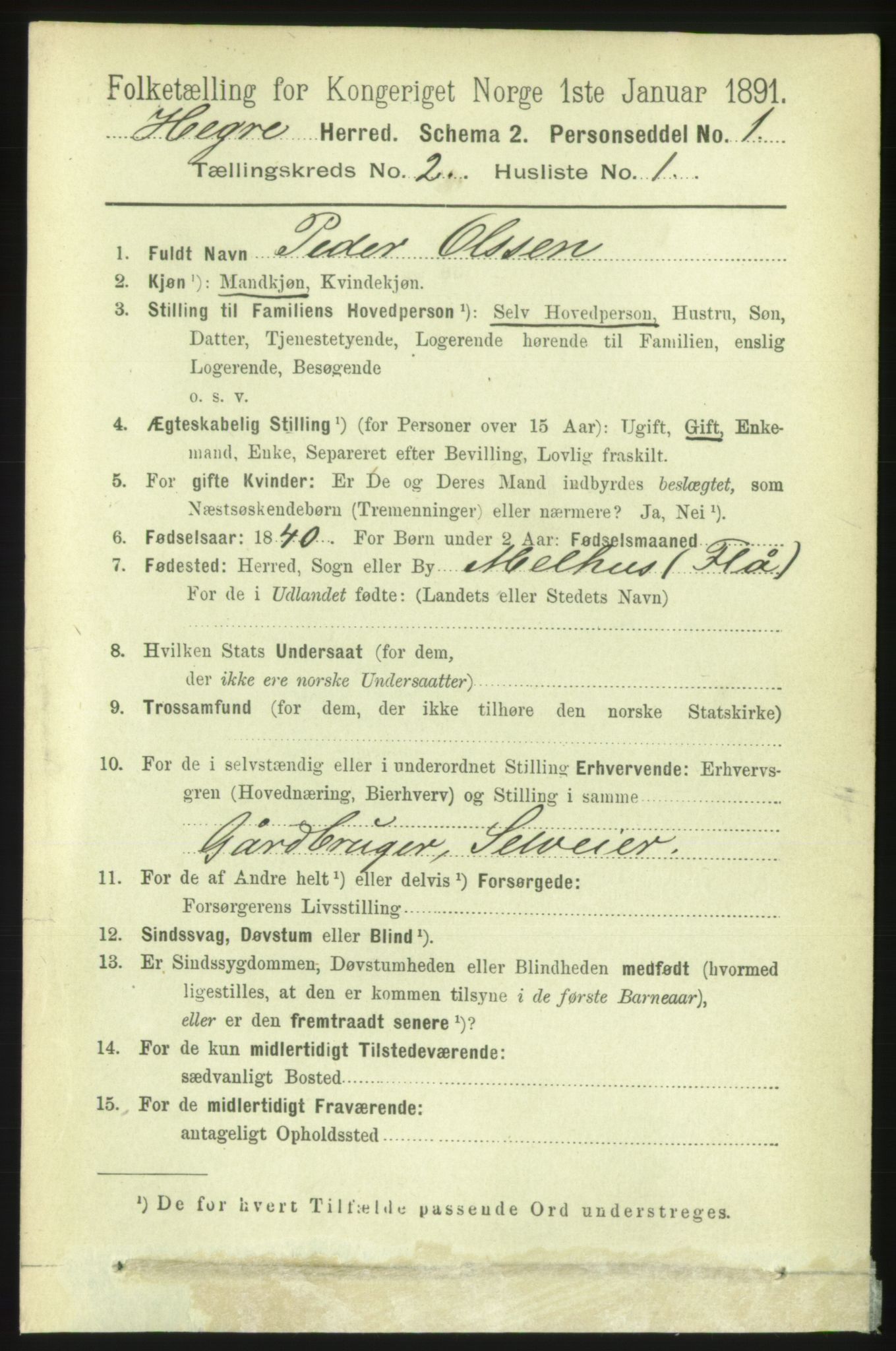 RA, 1891 census for 1712 Hegra, 1891, p. 506